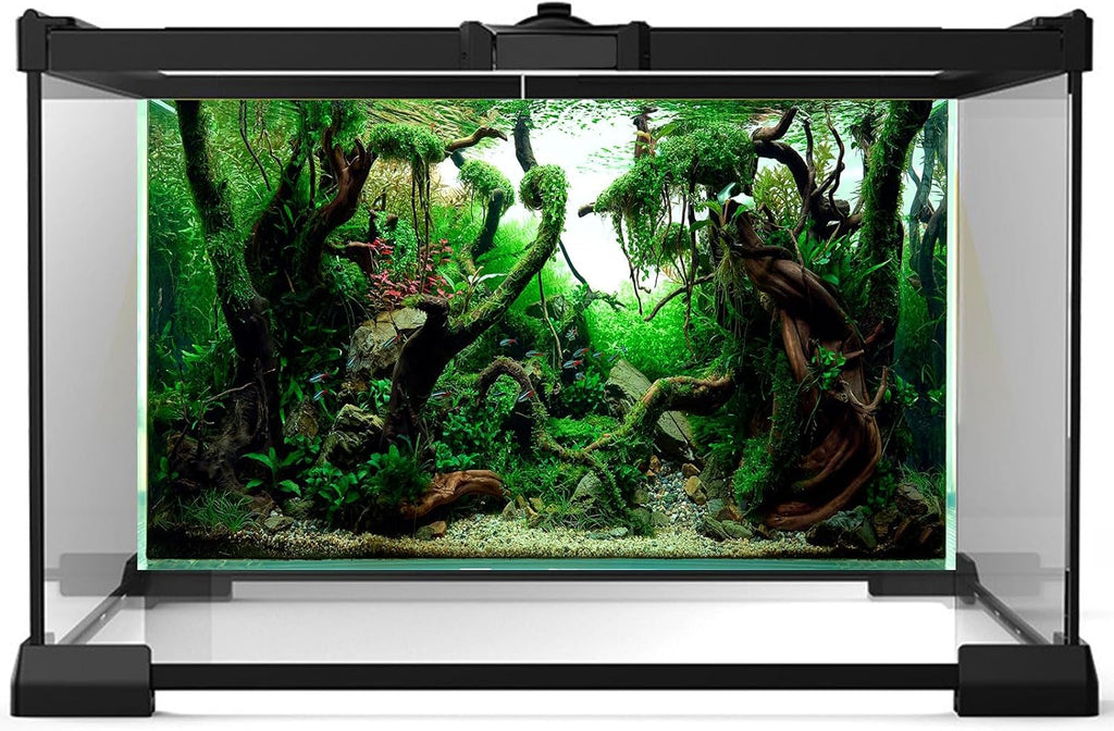 Aquarium Background Underwater Pebble Grass Leaves Aquarium Backdrop Vivid Fresh Green Aquatic Plant Stone River Bed Aquarium Backdrop Deadwood Purple Leaves Tank Background Vinyl 30x18in