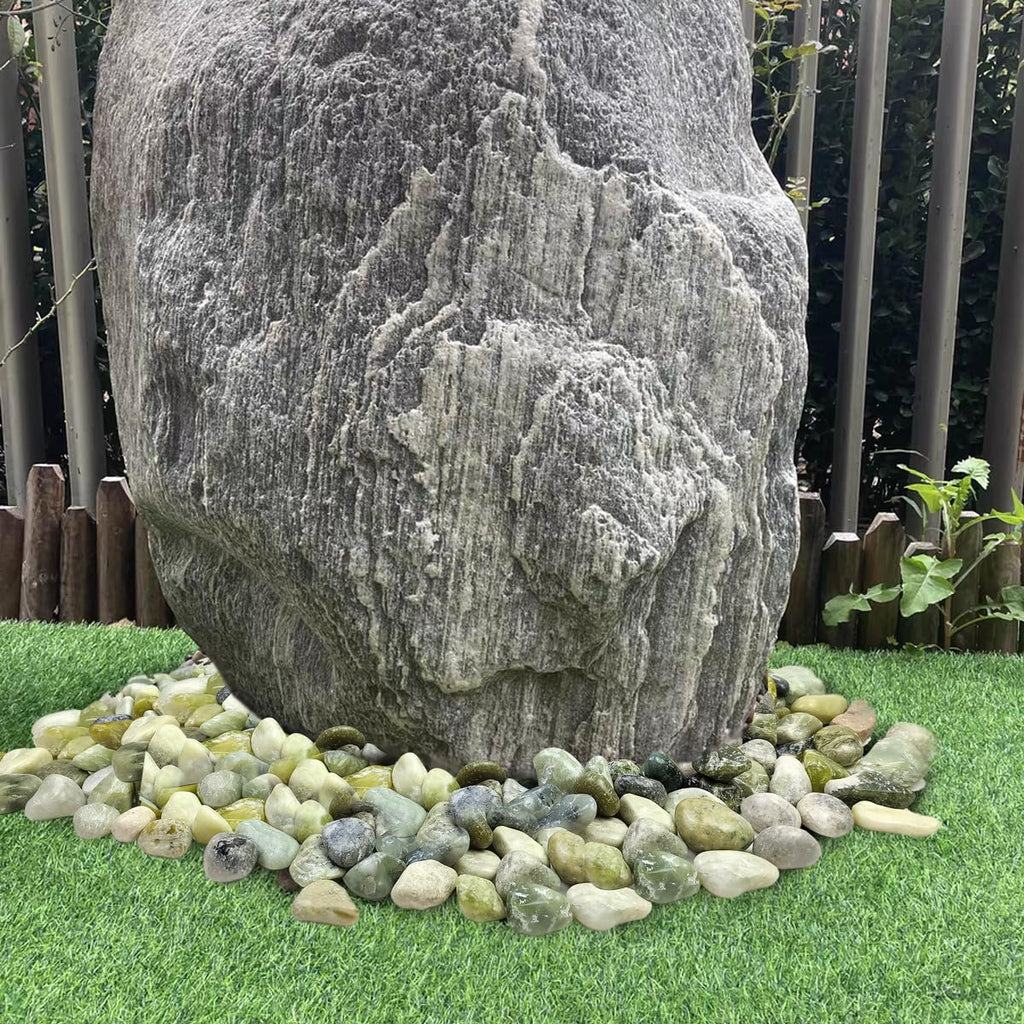 20lbs Jade River Rocks for Landscaping, 2-3 Inch Natural Pebbles for Indoor Plants, High Polished Decorative Stones Vase Filler Fish Tank Aquariums Garden Outdoor and Indoor DIY