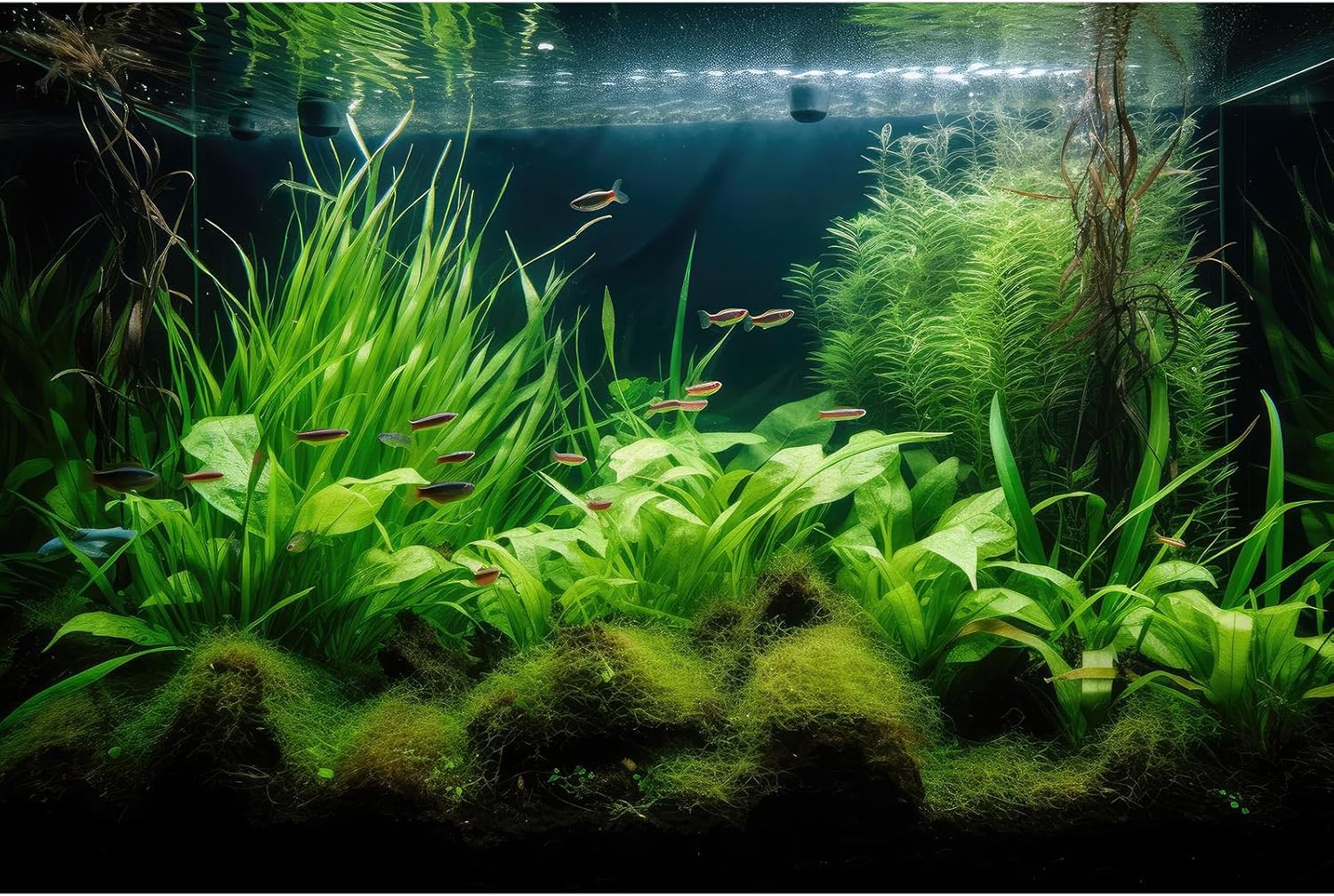 Aquarium Background Diverse Aquatic Plants Seagrasses Terrarium Background Redwood Root Lush Green Underwater Plants Tropical Style Fish Tank Background Under The Sea Aquarium Backdrop Vinyl 72x16in