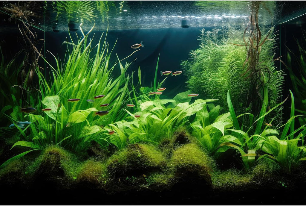 Aquarium Background Diverse Aquatic Plants Seagrasses Terrarium Background Redwood Root Lush Green Underwater Plants Tropical Style Fish Tank Background Under The Sea Aquarium Backdrop Vinyl 24x16in