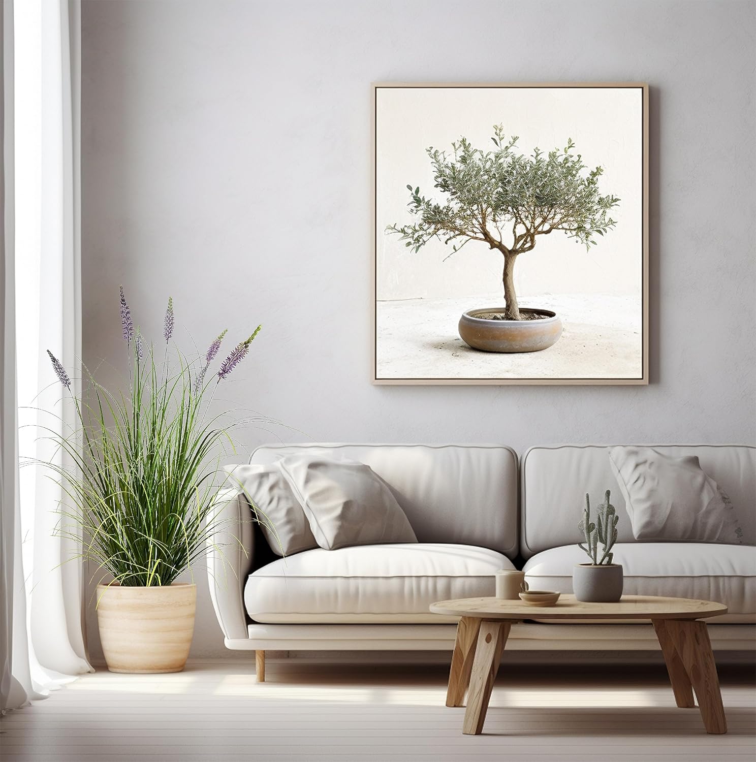 Artificial Plant 47in(1pack) Tall Artificial Lavender Plant,Faux Plants Indoor Home Decorative Artificial Plants & Flowers in Pot Fake Plant, House Plant Indoor