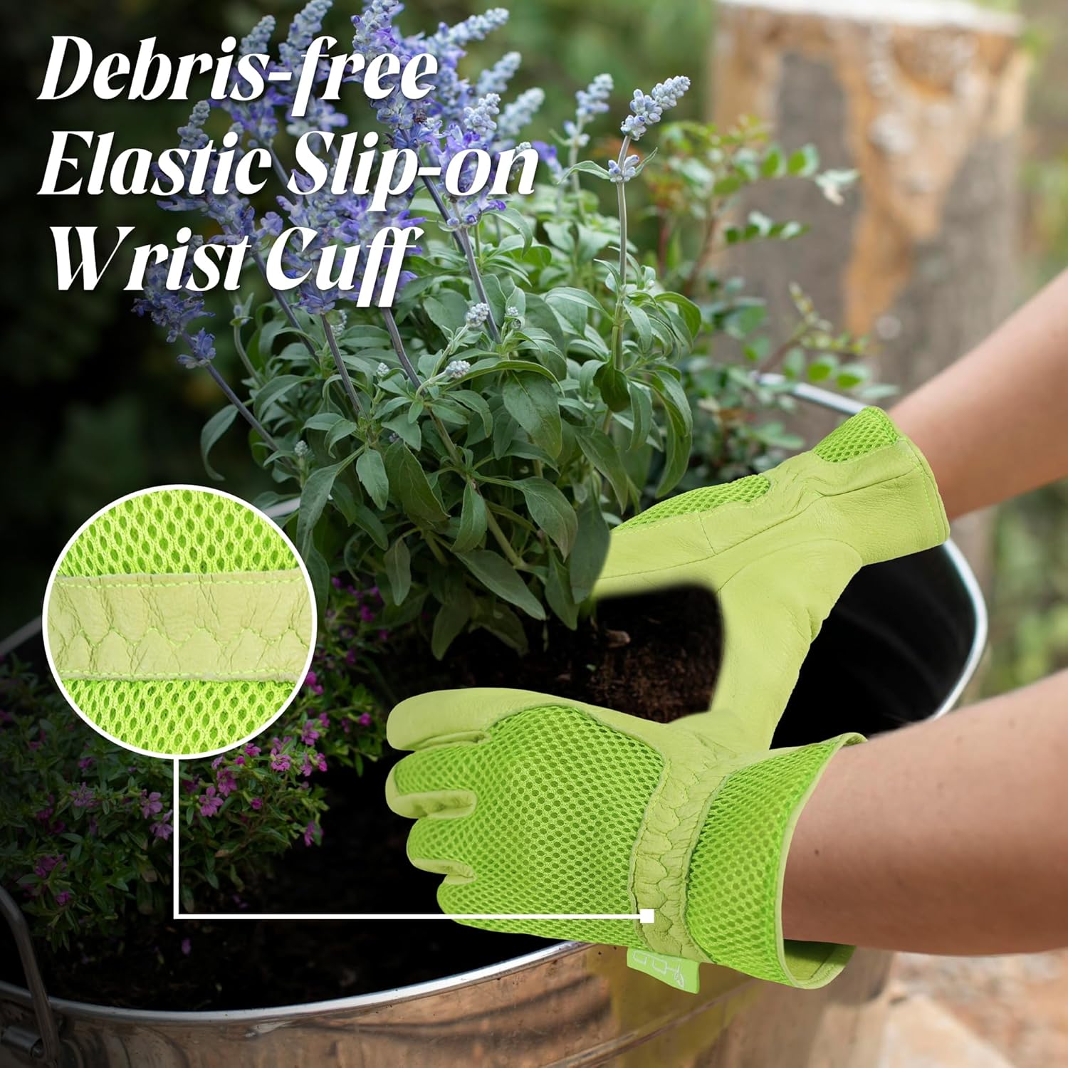 HANDLANDY Women Safety Work Gloves Utility Touch Screen Working Grip Glove for Yardwork Gardening Breathable Mechanic Gloves