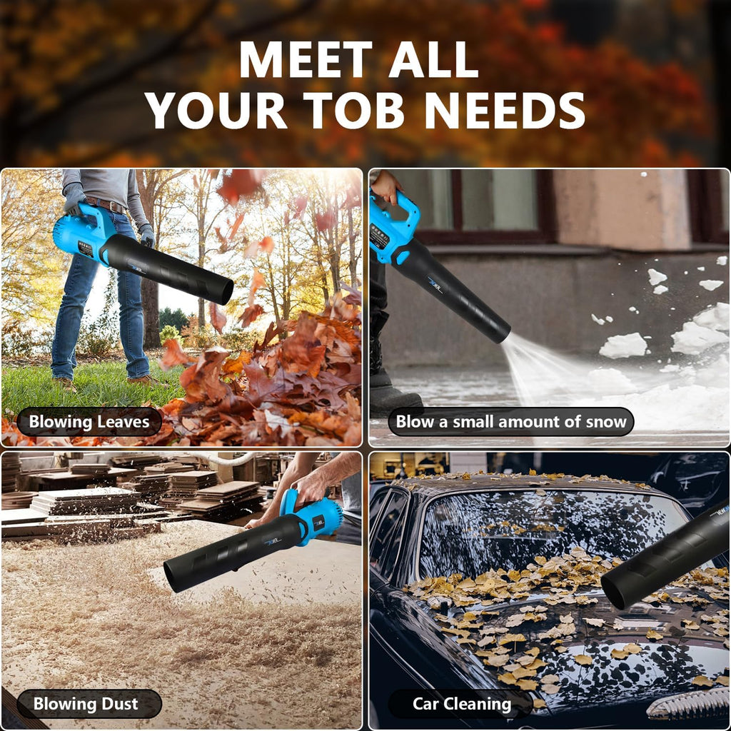 NEWONE Leaf Blower Cordless Hand Electric Leaf Blower/Leaf Vacuum,20V 5 Speed Lightweight Sweeper Vacuum with 2 Battery and Charger,Portable for Lawn Care/Dust/Pet Hair/Dust/Trash