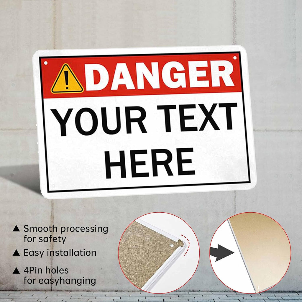 Custom Sign, Personalized Metal Signs, Customize for Office, Business, Workplace, Office, Home, Delivery Signs, Metal Sign With Your Own Image, Text,Photo, Pets, Kids Art Made in USA (Design 4)