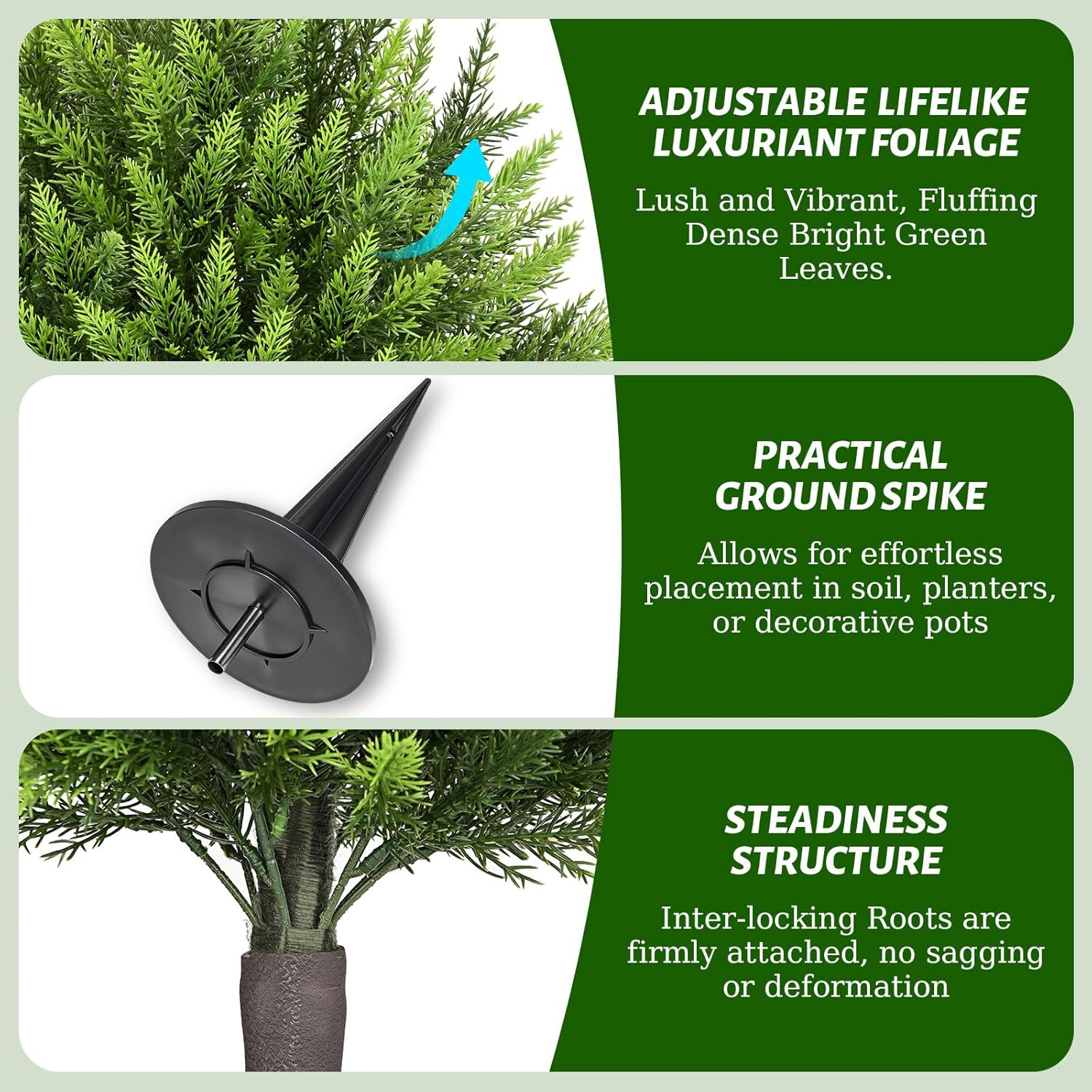 31" Artificial Cedar Topiary Ball Trees with Ground Spike,2 Pack Fake Pine Shrubs Bushes, UV Resistant Faux Evergreen Cypress Tree Plants for Indoor Outdoor Planters Front Porch Garden Decor