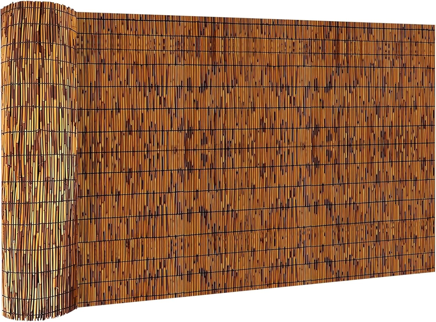 Bamboo Reed Fencing, Light Russet Bamboo Screens Outdoor for Patio, Decorative Balcony Privacy Screen Reed Curtains for Garden Backyard Balcony Outdoor, 3 x 10 FT