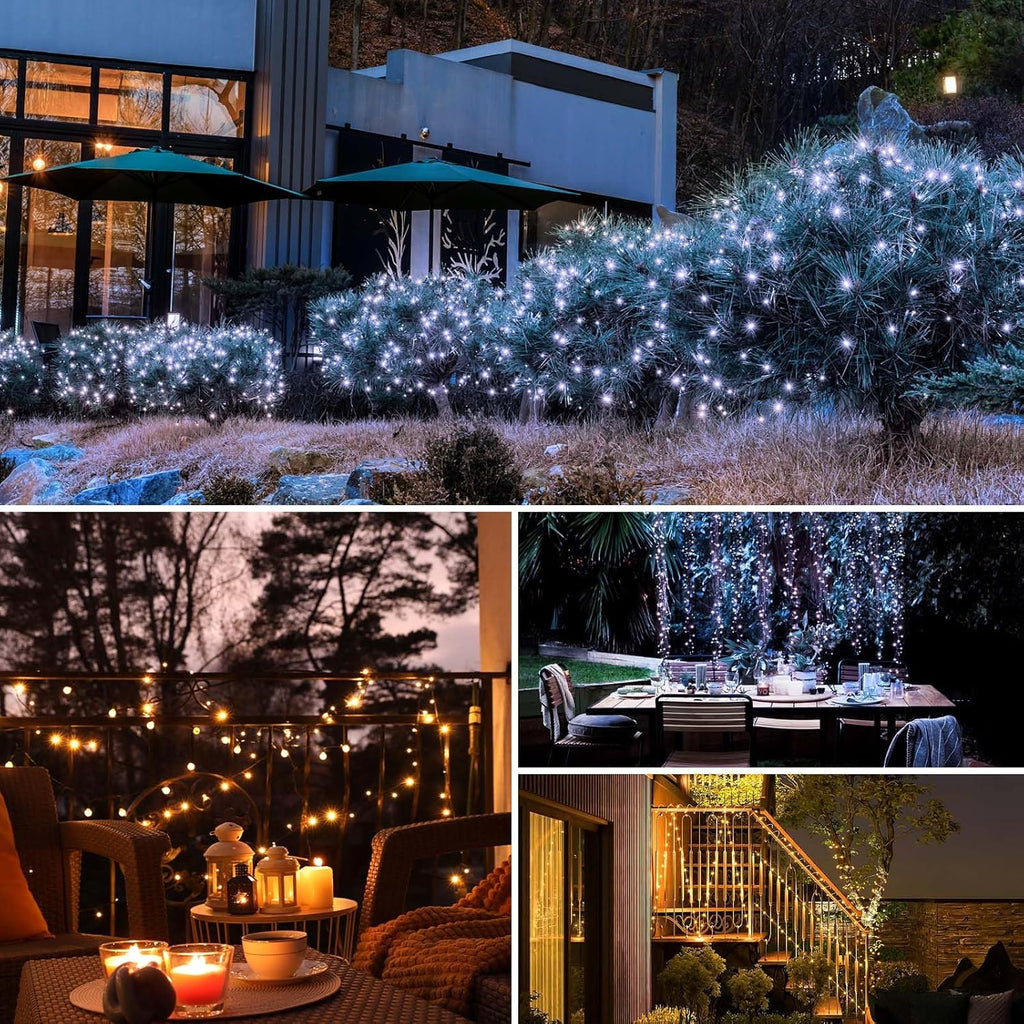 btfarm 2 Pack Solar String Lights Outdoor - 160LED 66FT Solar Fairy Lights Outside Waterproof 8 Modes, Copper Wire Solar Powered Twinkling Lights for Tree Garden Patio Christmas Wedding Party Decor