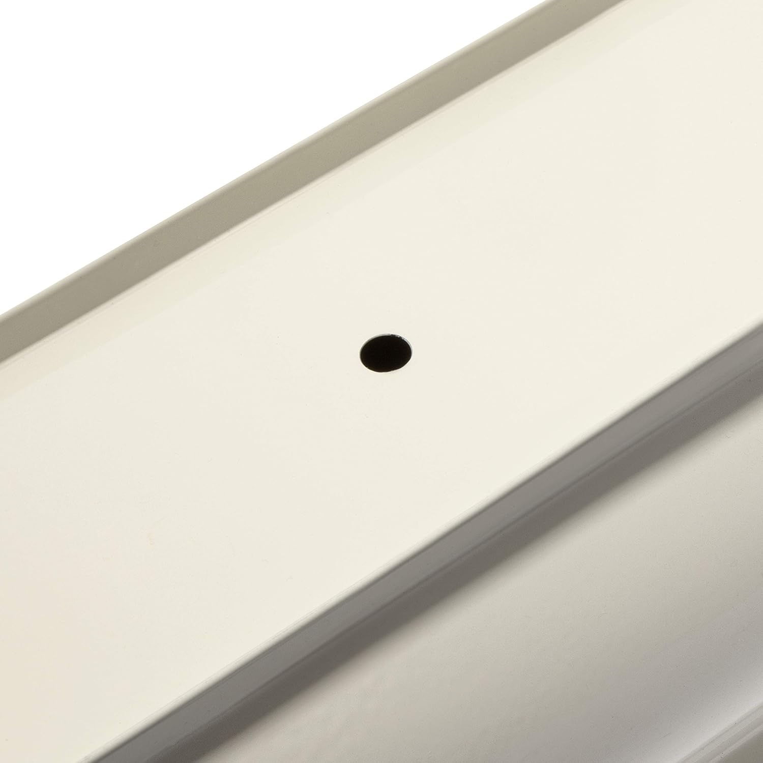 H Potter Herb Pots Indoor Planters with Drainage and Tray White Succulent Planter Window Sill Box Large Rectangular Outdoor Kitchen Flower Pot Garden Succulents Plants Ivory