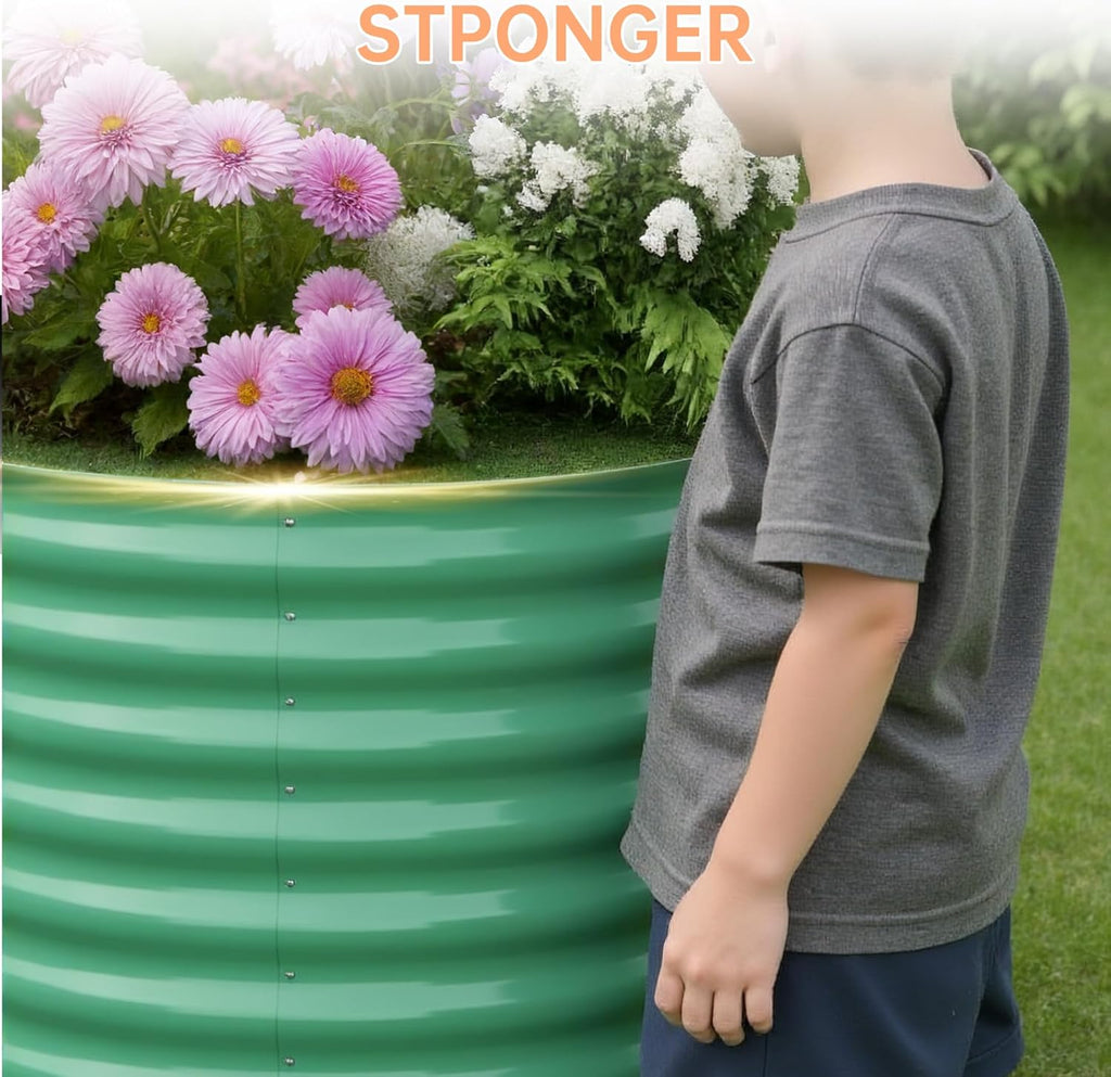 6x3x2ft Galvanized Raised Garden Bed Outdoor, 24" Tall Metal Planter Box for Flowers Herbs Vegetables, Rust-Resistant Raised Garden Beds for Gardening, Easy Assembly Outdoor Garden Box & Planters