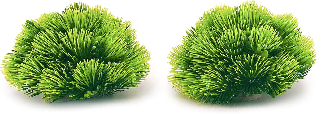 BEGONDIS 2Pcs Aquarium Decorations Fish Tank Artificial Green Water Plants Made of Soft Plastic