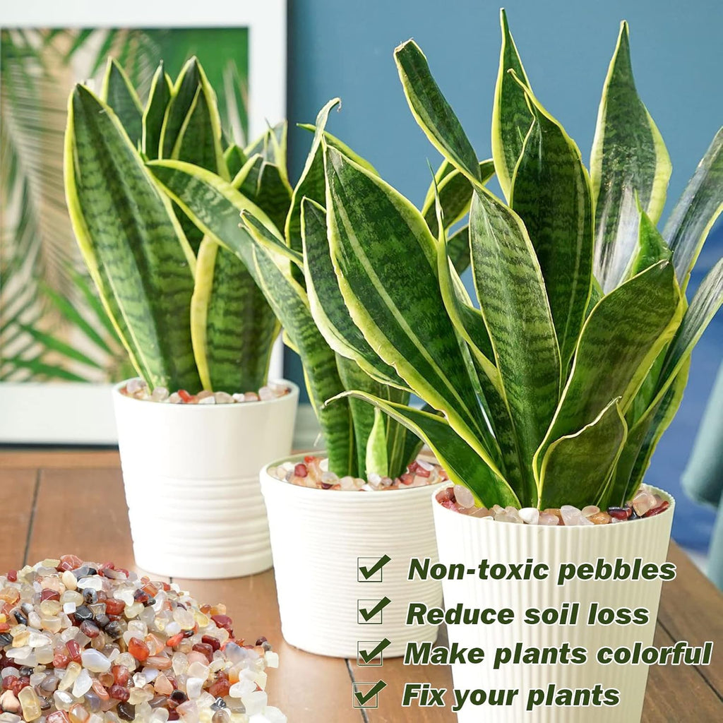 Halatool 2.2LB Crystal Pebbles 0.27"- 0.79" Natural Landscaping Pebbles Aquarium Gravel Decorative Polished Stone Suitable for Plants Home Decoration DIY Handmade Fish Tanks Vase Filler