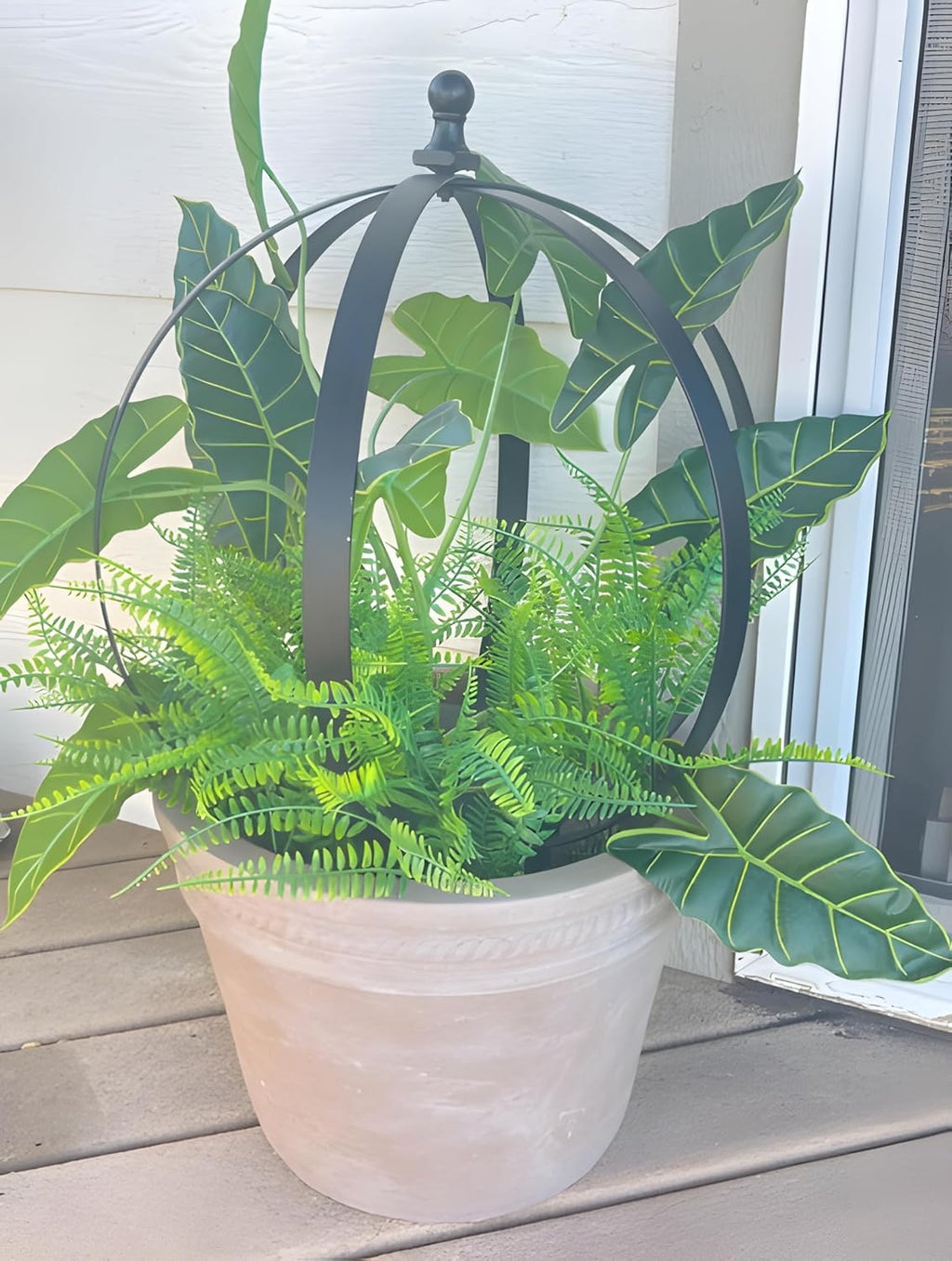 Metal Obelisk Trellis for Outdoor Garden - 18x22 Inches Durable Round Topiary Frame, Easy Assembly & Compact Storage, Perfect for Climbing Plants Decorative Garden Accent