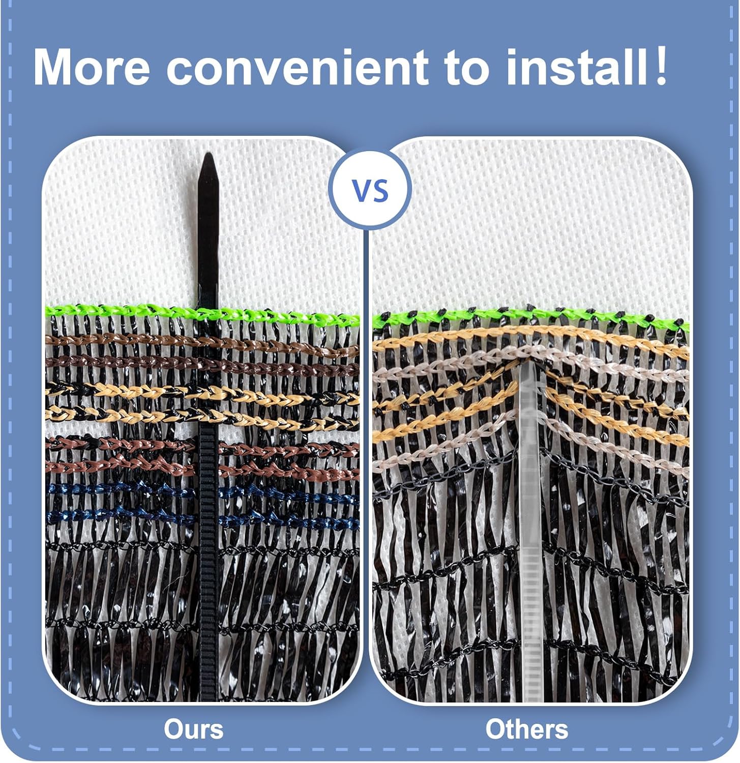 LOVE STORY 6.5x16.5FT 55% Black Shade Cloth Sun Shade Net UV Resistant Mesh Tarp Plant Cover Sunblock Net for Garden,Greenhouse,Vegetables,Flowers