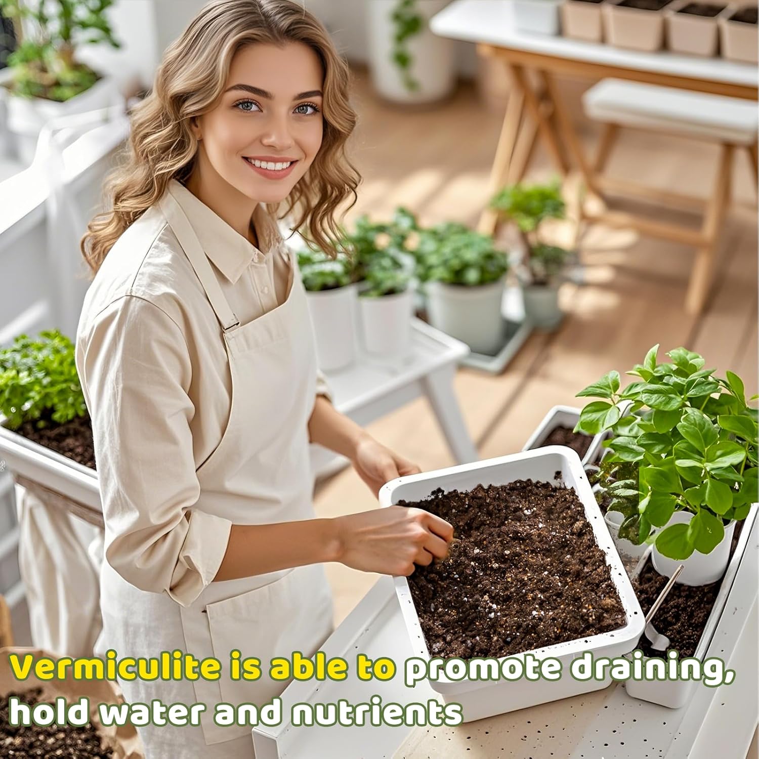 Vermiculite for Gardening 2qt, Horticultural Sand Perfect for Seed Starter or Propagation by Cutting, Soil Addictive for Aeration and Moisture Retention