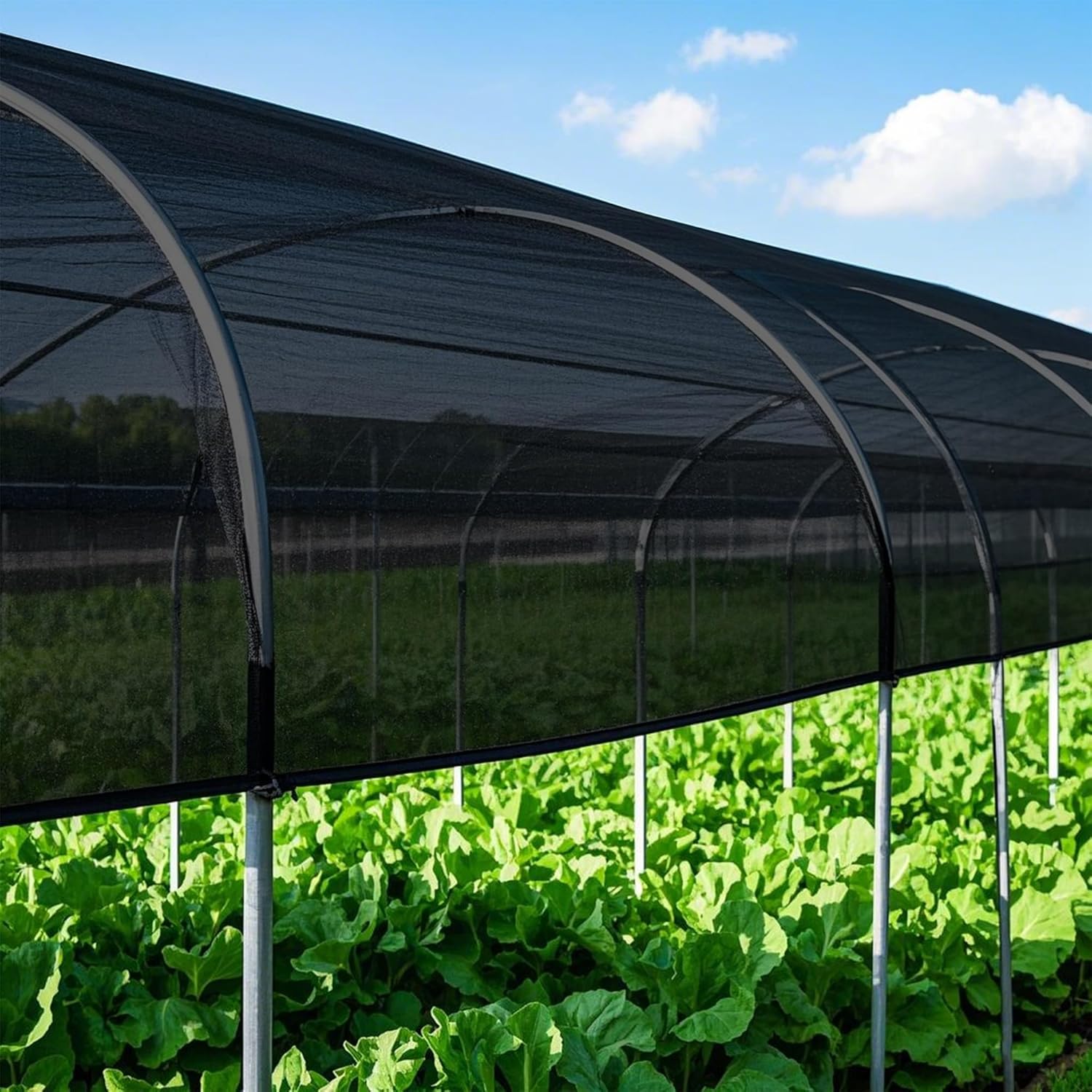winemana Black Shade Cloth 70%, 5x20 FT Mesh Tarp - Garden Shade for Greenhouse, Patio, Vegetables, Plants Cover and Chicken Coops, Sun Shade Net for Outdoor Protection with Reinforced Grommets