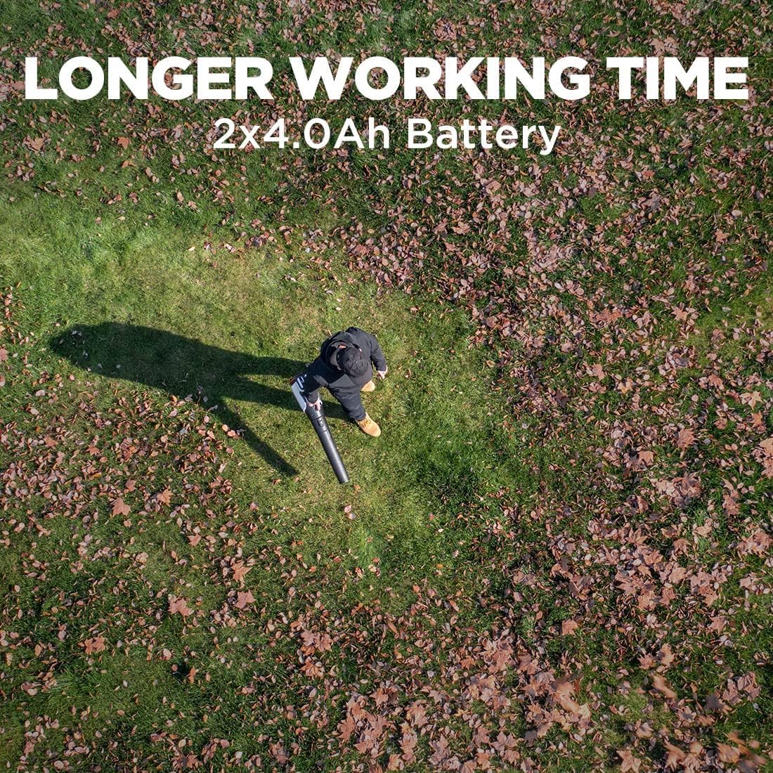 Litheli Cordless Leaf Blower, 355CFM/85MPH & 2 Speed Levels, Handheld Electric Blowers for Lawn Care, Patio, Snow, Dust, Blowing Leaves(Battery Not Included, Power Tool Only)