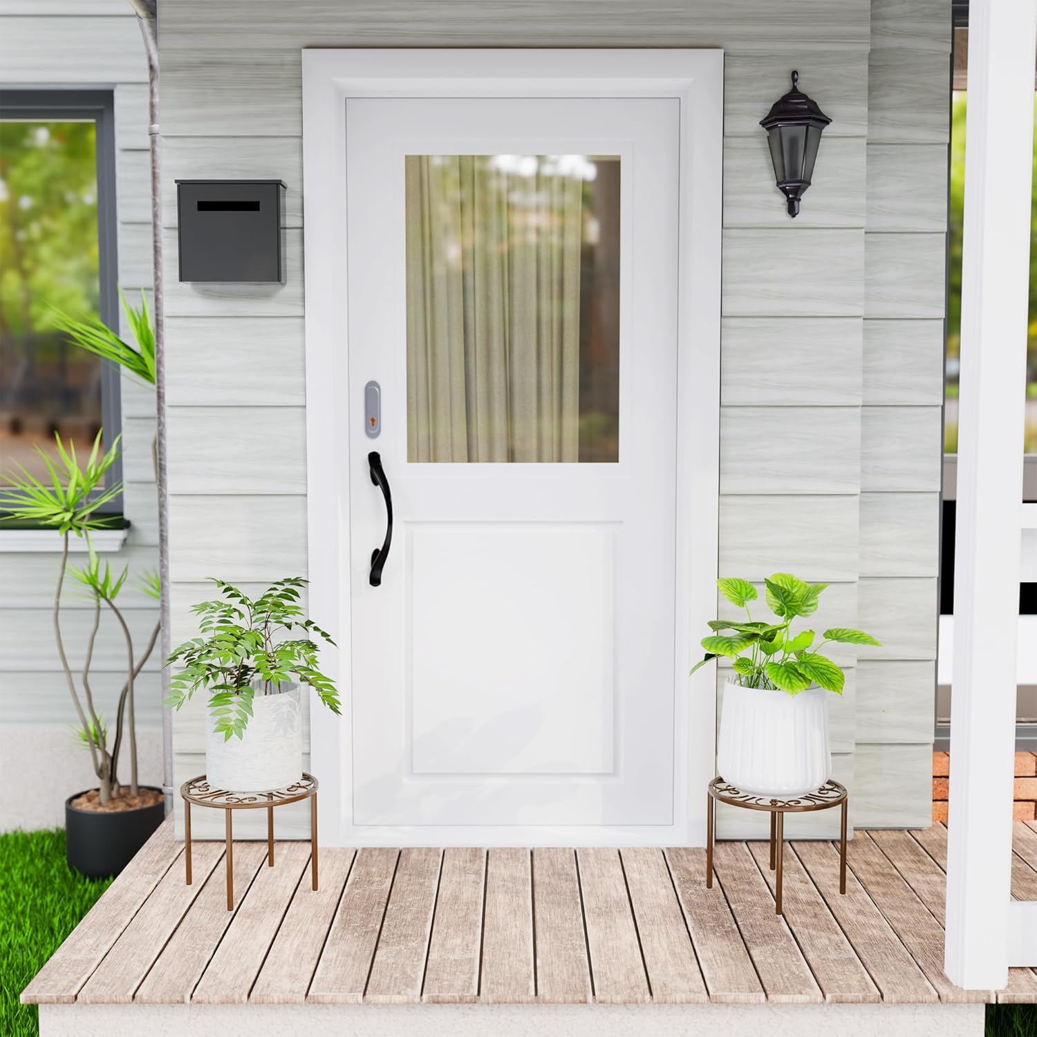 10.24" Plant Stand Flower Stand - Bronze Plant Holder for Garden Home, Anti-rust Plant Rack for Multiple Plant Indoor or Outdoor.