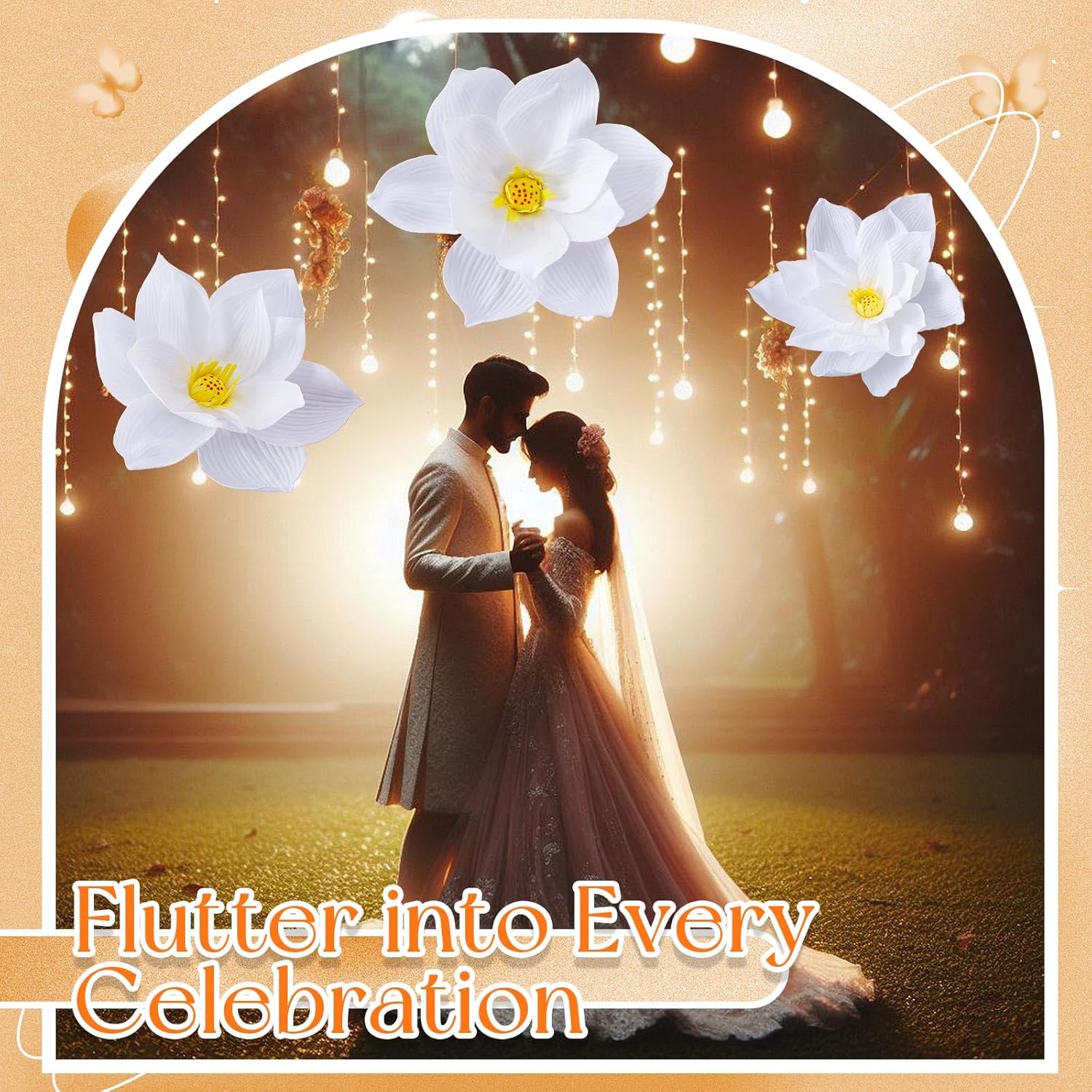 Havawish 3 Pcs Diwali Lotus Decorations for Pooja Giant Foam Lotus for Indian Pooja Decor Wedding Backdrop Home Wall Garden Pond Decor, 3 Different Size 15.75"/ 19.69"/ 23.62"