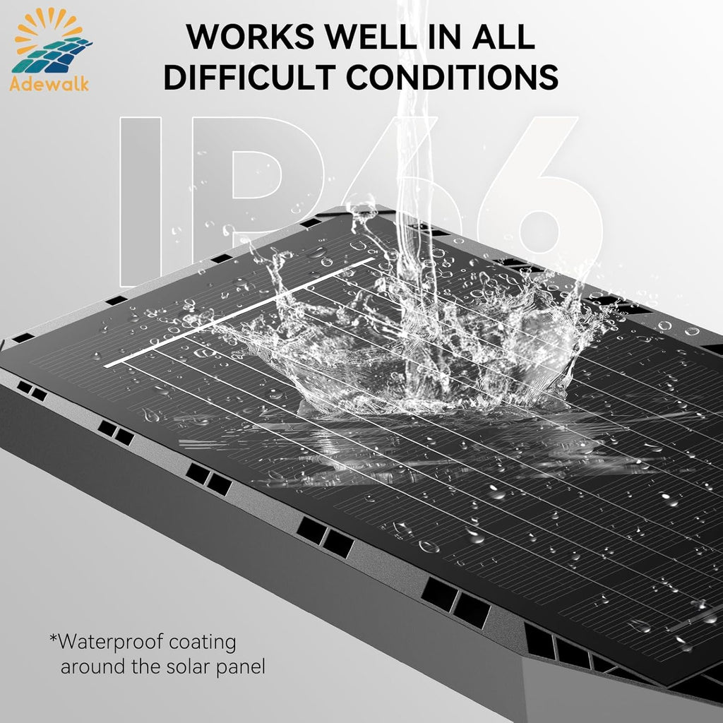 5000W Solar Lights Outdoor - 7000K LED Solar Street Lights Outdoor with Motion Sensor and Remote Control, IP66 Waterproof, Dusk to Dawn for Yard, Patio, 2 Pack