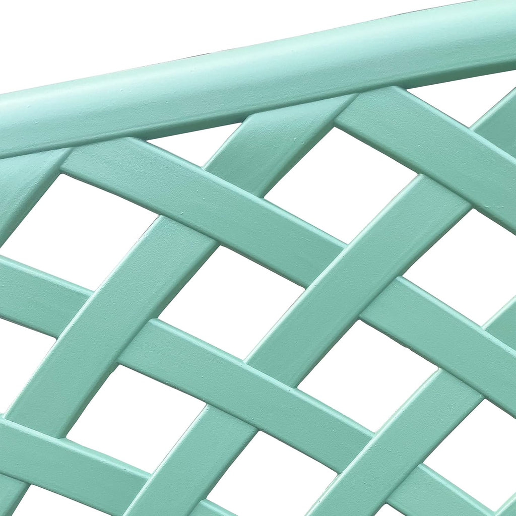 Oakland Living Outdoor Aluminum Modern Seafoam Green Patio Bench Loveseat