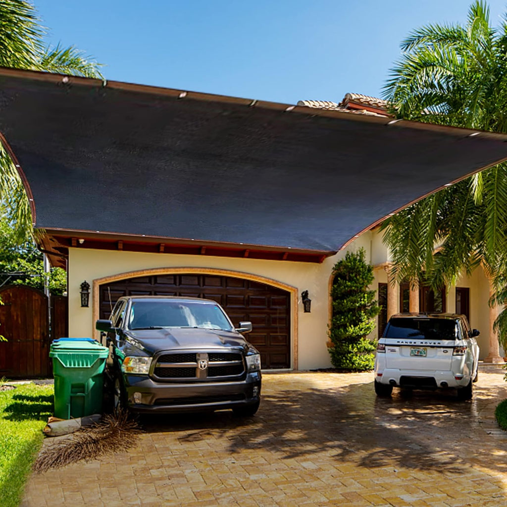 winemana 50% Black Shade Cloth, 20 x 48 FT Durable Mesh Tarp with Grommets, Garden Sunblock Shade Cloth Shading Antifreezing for Plants Cover, Greenhouse, Barns Kennel, Patio, Tomatoes