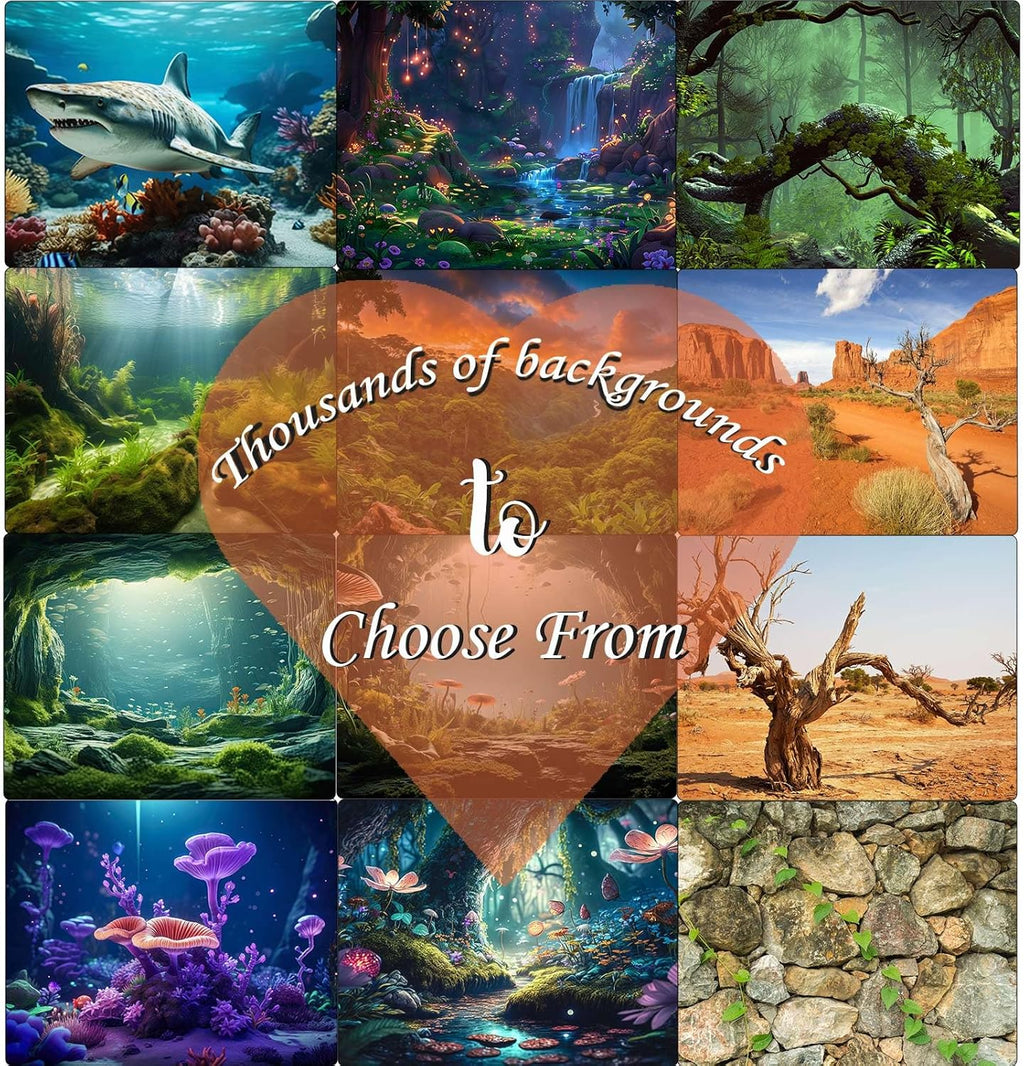 Aquarium Background Various Underwater Grass Plants Aquarium Backdrop Vivid and Fresh Green Aquatic Plants Stone River Bed and Dead Wood Purple Stone Fish Tank Background 30x18in