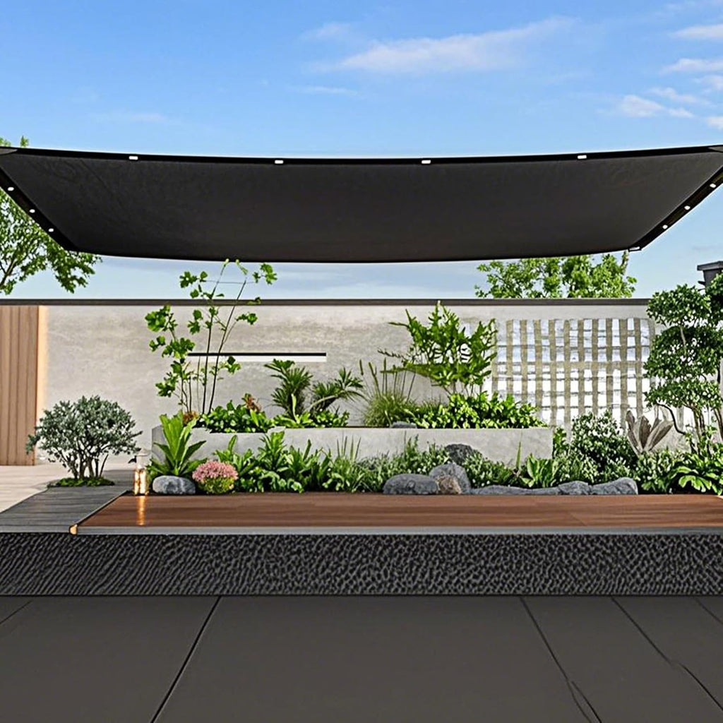 winemana Black Shade Cloth 30x30 FT– 70% Sun Shade Mesh Tarp for Greenhouse, Garden, Patio, Dog Kennel, Chicken Coop, and Outdoor Protection, Plants Cover Shade Netting with 2 Reinforced Grommets