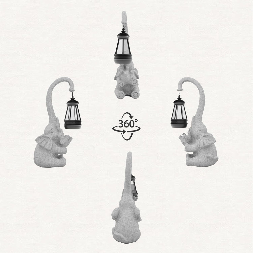 Garden Decoration, Figurine, Lawn Statue, Sculpture Ornament, Animal Figurine - Cat Resin Statue with Lantern (Chest)