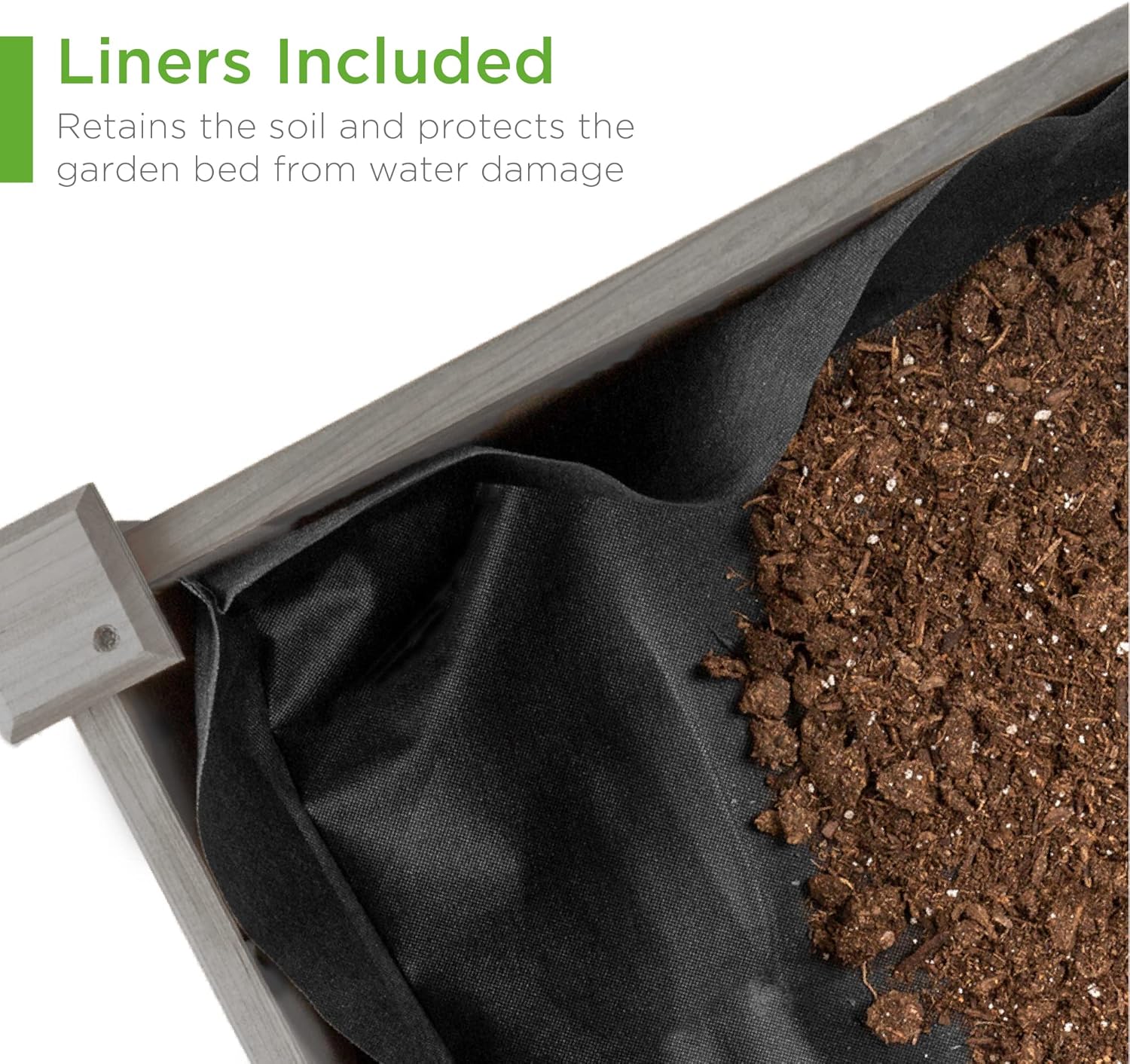 Best Choice Products Raised Garden Bed 48x24x32-inch Mobile Elevated Wood Planter w/Lockable Wheels, Storage Shelf, Protective Liner - Gray