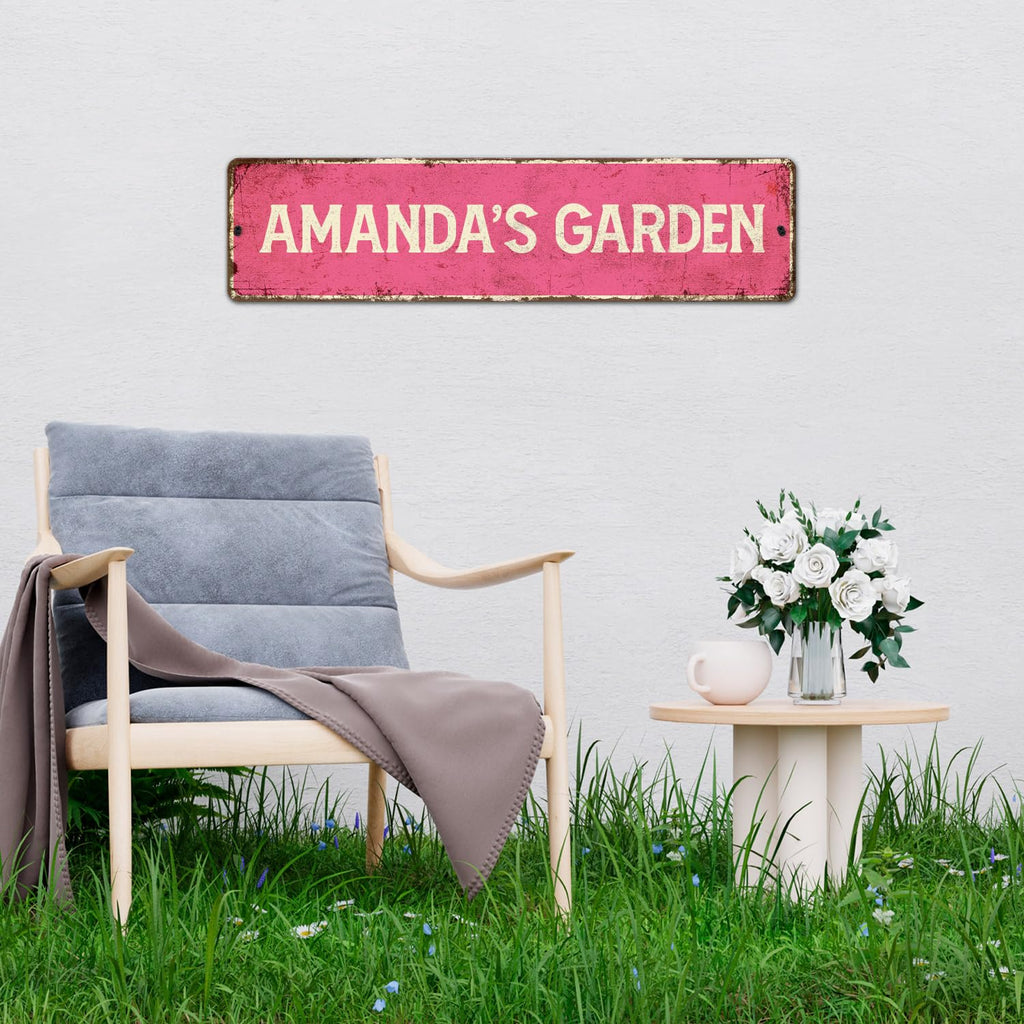 Custom Rustic Sign, Personalized Decor Street Signs Gift, 32x8 Inches, ACM, Fade Resistant, Made in USA