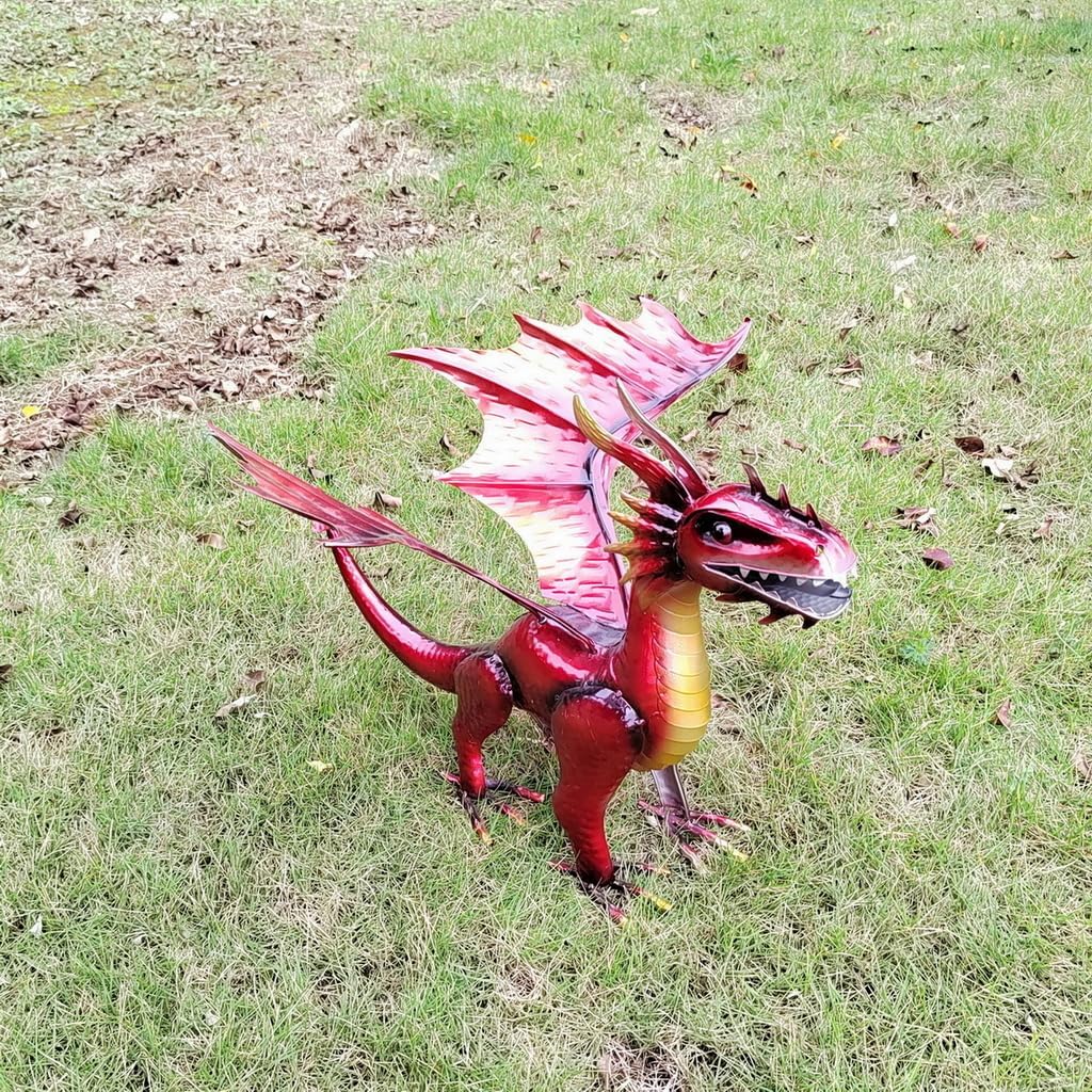 Decorative Fiery Red Dragon Figurine, Vasuki The Dragon Statue, Design Tales of legendia Flying Dragon Statue, The Dragon of Mythical Castle Garden Statue