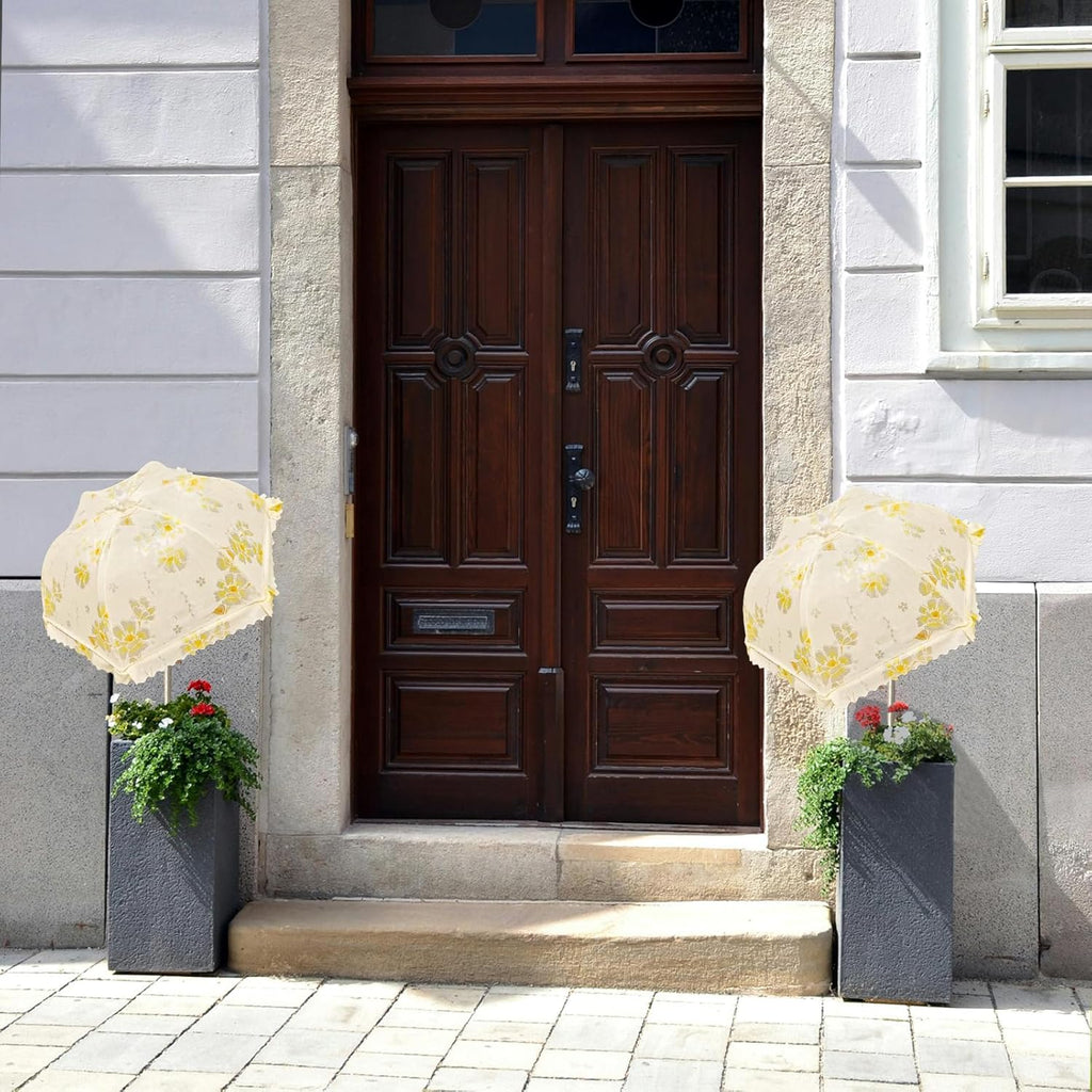 TIMSO Adjustable 3 Pack Plant Shade Umbrella for Outdoor Garden - Sun Protection Cloth & Umbrella for Plants, Potted Plants, and Garden Beds