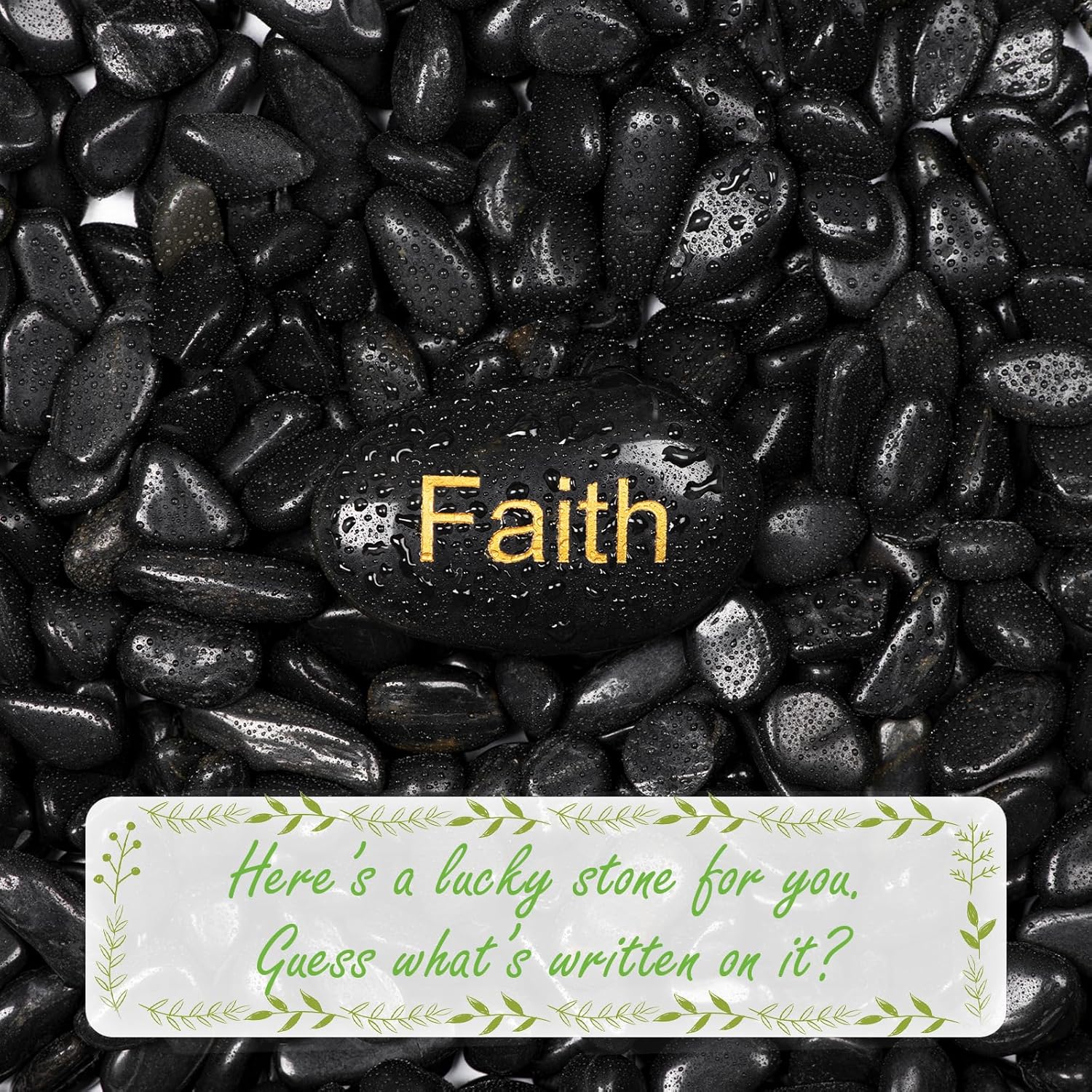 11lbs Natural River Rocks, High-Polished Pebbles for Plants Garden, 1-2 inch Decorative Stones, Ideal for Fish Tank, Vases, Garden Landscaping Rocks Landscaping, Black