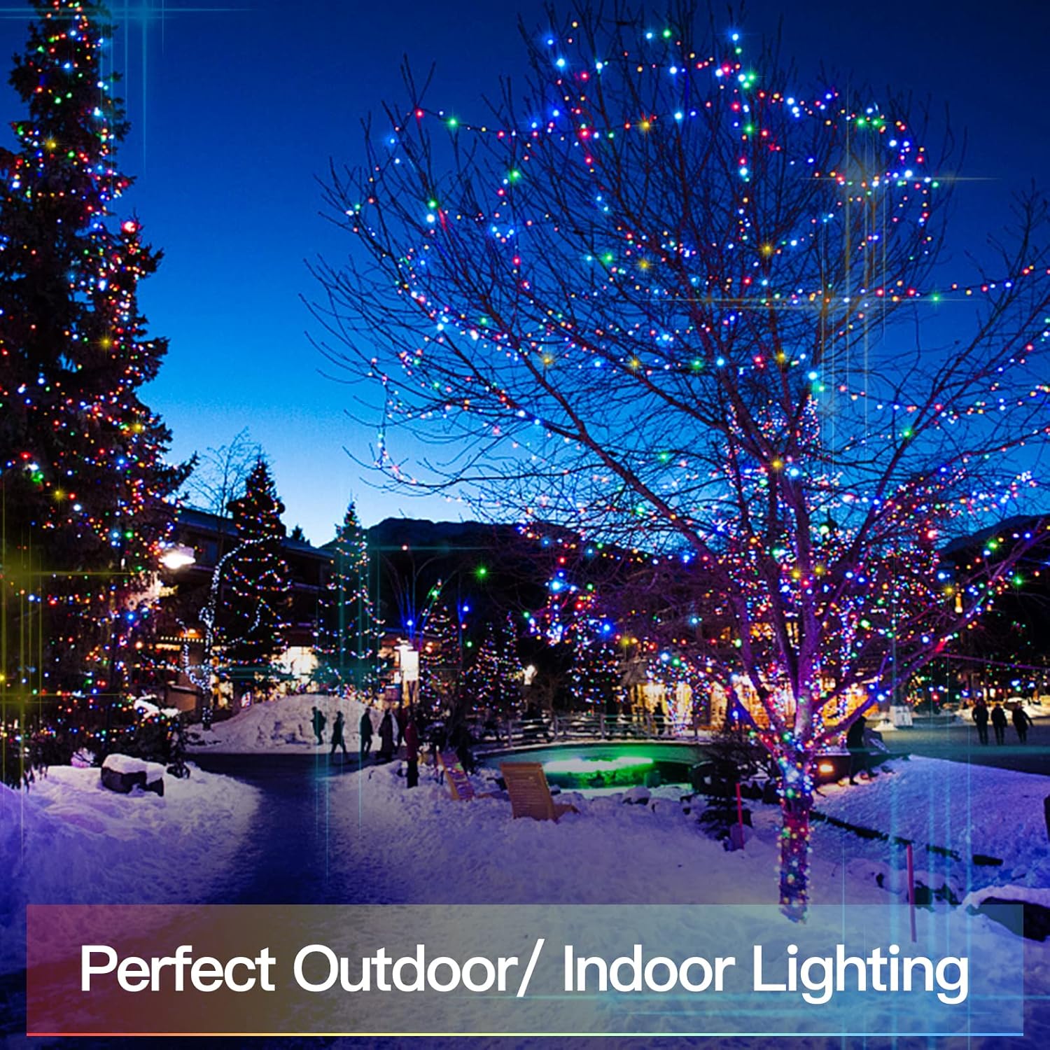 suddus 2 Pack 33ft Solar Fairy String Lights Small, 100 Led Multicolor Solar Fairy Lights Outdoor, Solar Christmas Lights Copper Wire for Trees Garden Patio