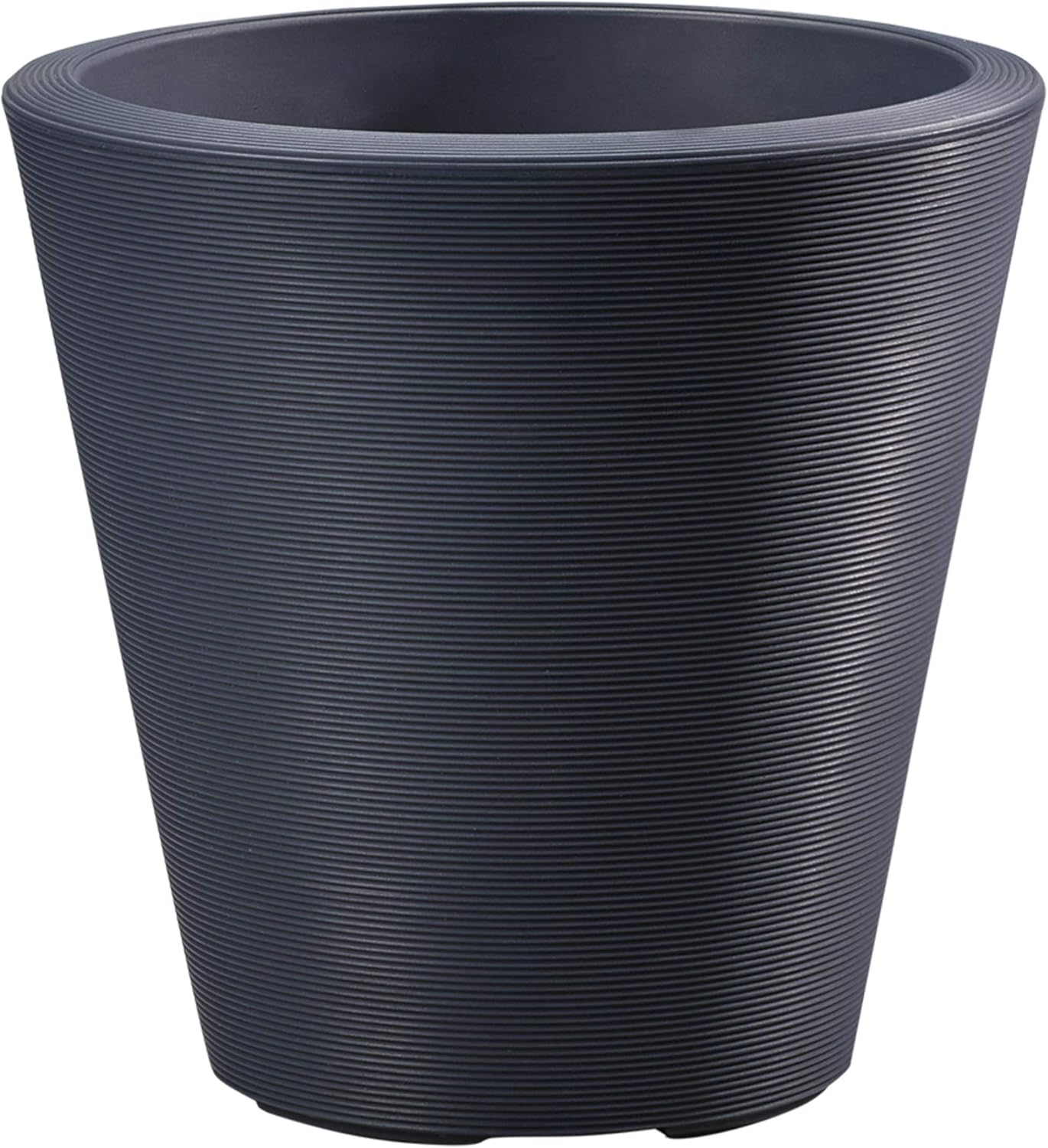 Crescent Garden Madison Planter– Weather-Resistant, Double Walled Indoor/Outdoor Plant Pot with Drain Hole – Durable All-Season Flower Container, 16" W (Midnight Blue)