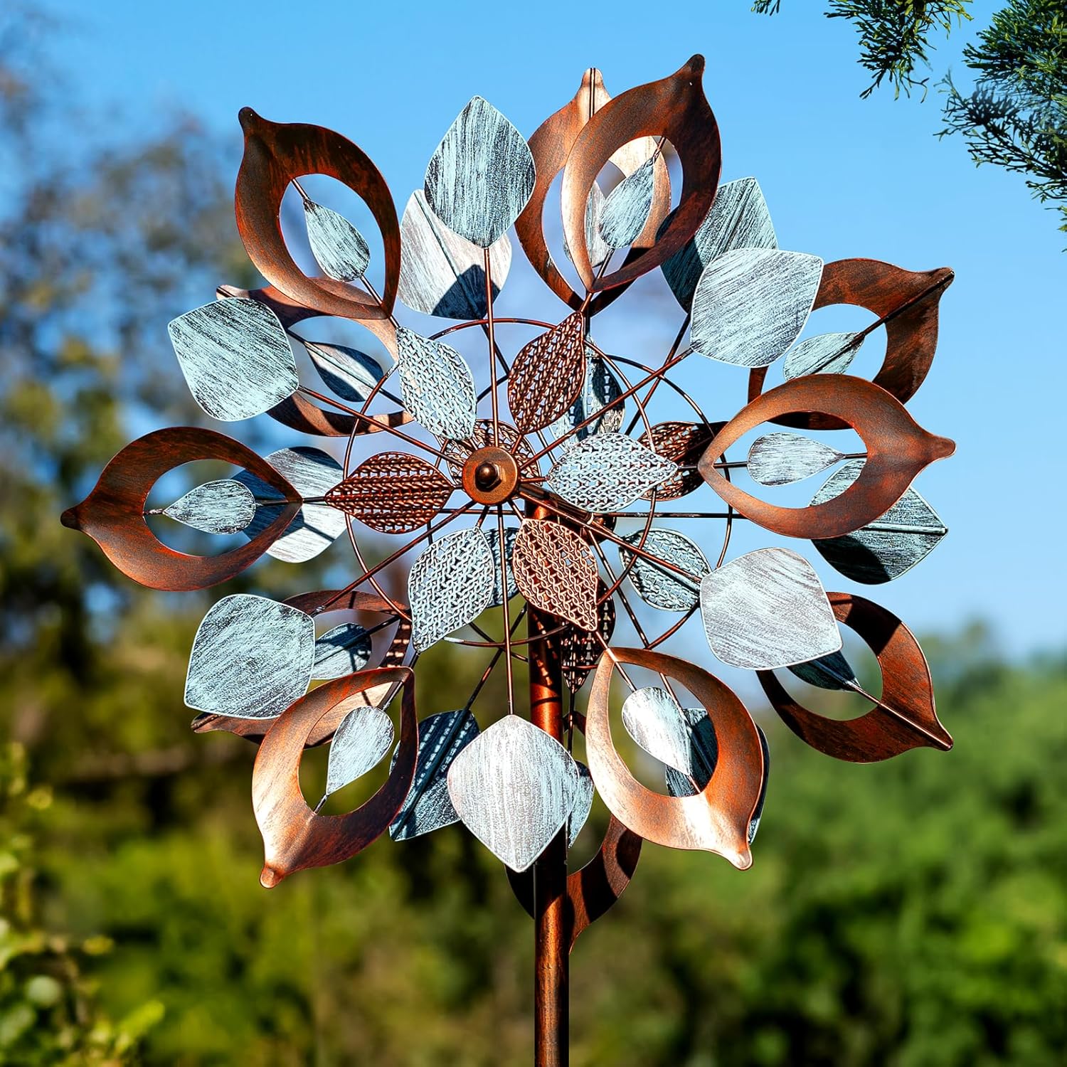 Wind Spinners Outdoor for Yard and Garden, Metal Large Wind Spinner & Sculptures 84 Inch, Garden Spinner Windmills for Yard Decor Gifts for Family Friends