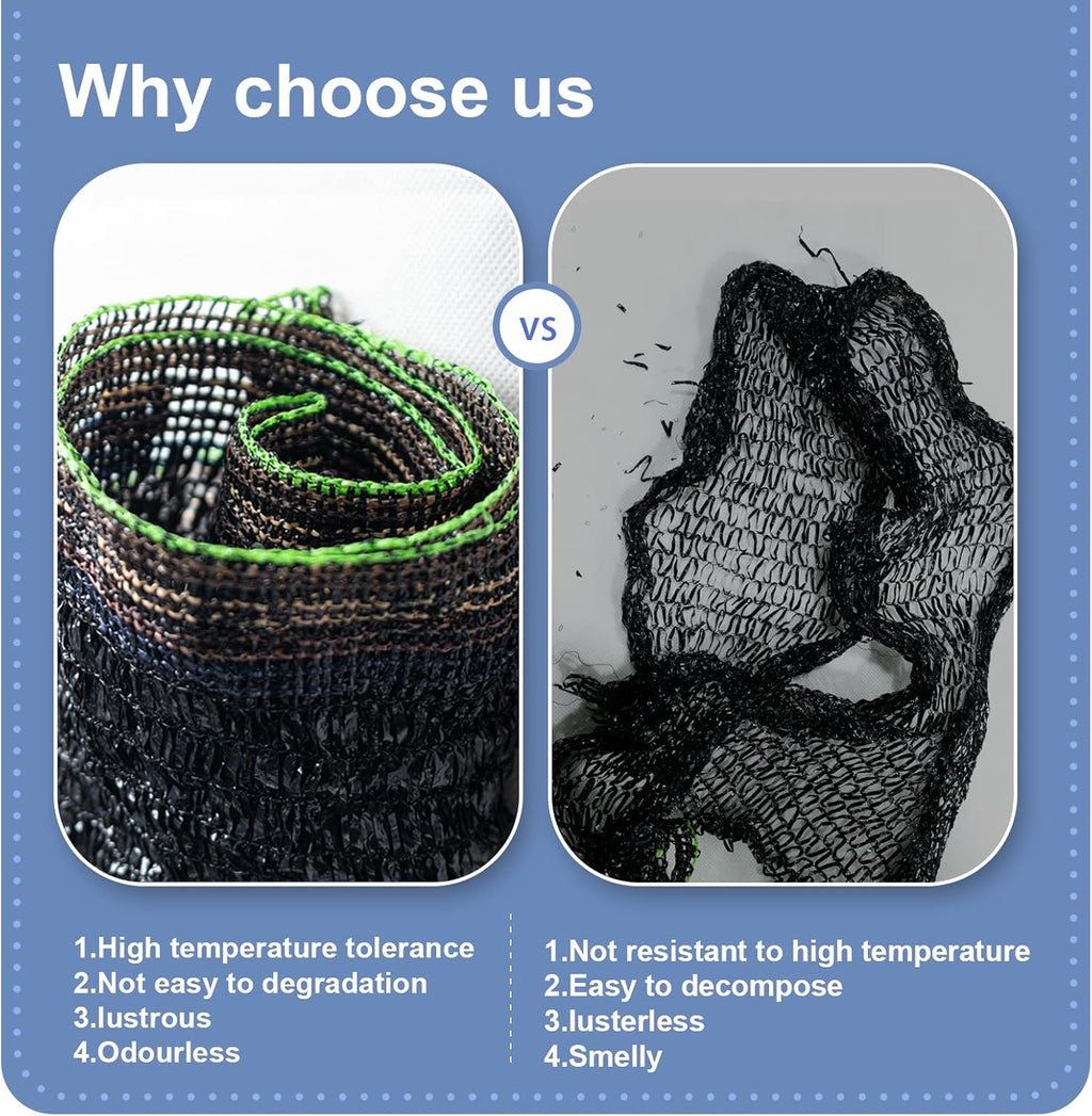 LOVE STORY 10x15FT 55% Black Shade Cloth Sun Shade Net UV Resistant Mesh Tarp Plant Cover Sunblock Net for Garden,Greenhouse,Vegetables,Flowers