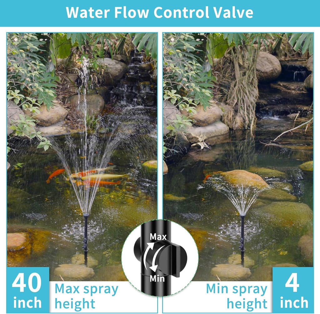 NFESOLAR Solar Pond Filter Fountain, 30W Solar Fountain Pump with Pond Filter, 16.4FT Cord, 6.6FT Tubing for Outdoor Pond 200-600 Gallons, Fish Tank, Pool, Garden Waterscape N3223