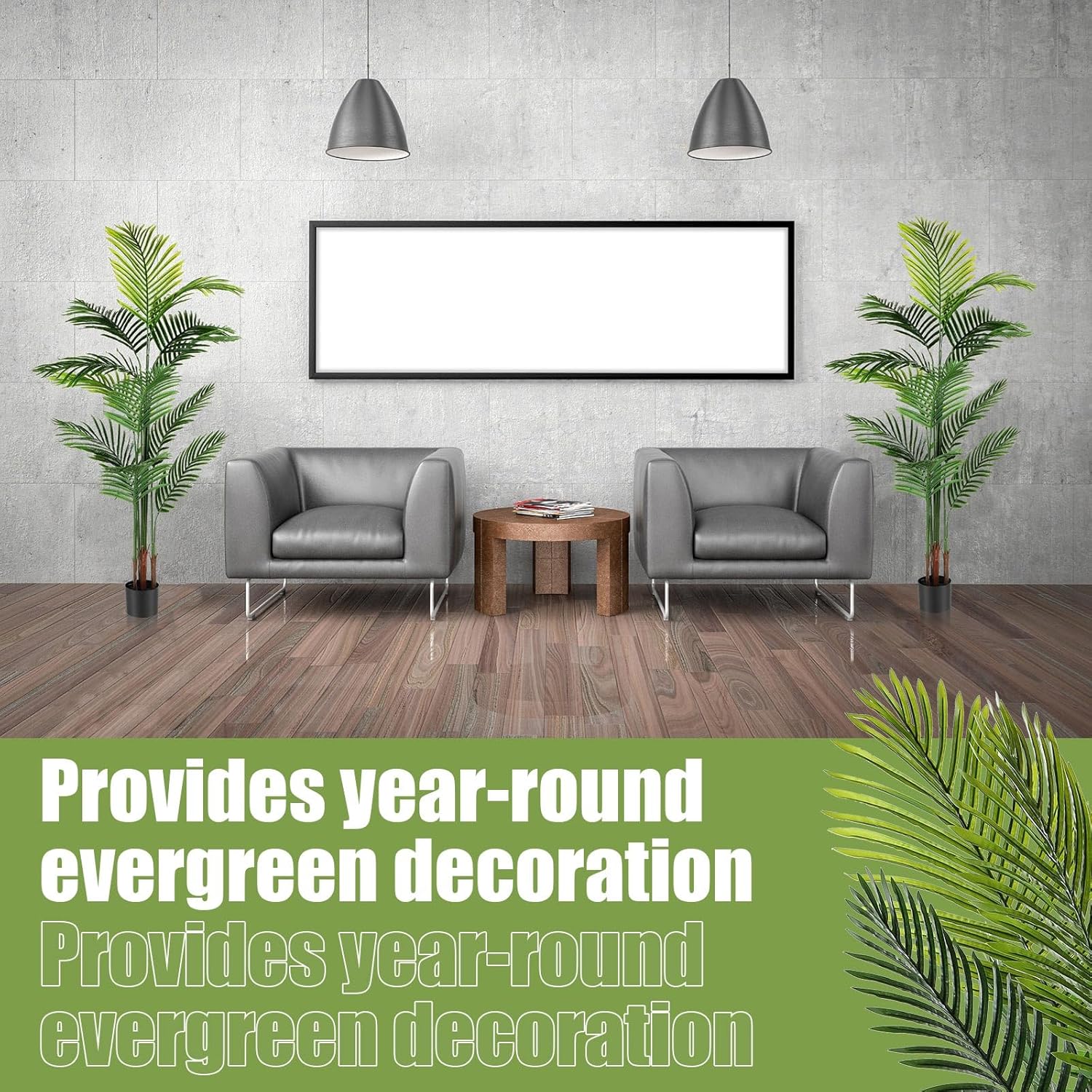 Jexine 4 Pack Artificial Palm Trees 6Ft, Fake Plants Fake Trees Artificial Areca Palm Plants for Outdoor Indoor Faux Tree in Pot for Pool Home Decor Office Housewarming Gift Modern Decoration