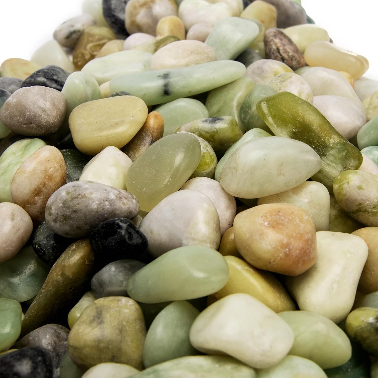 18 Pounds Jade Pebbles River Pea Rocks for Succulents Cactus Plants Decorative Stones Gravel