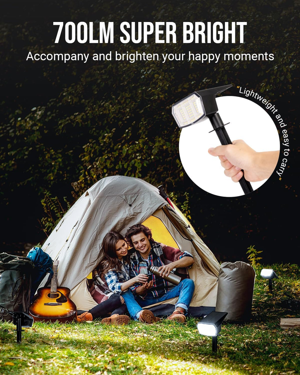 Solar Spot Lights Outdoor, 4000K Natural Light, 63 LED 3 Lighting Modes, IP65 Waterproof Spotlights for Outside House Yard Garden Landscape Lights 10 Pack