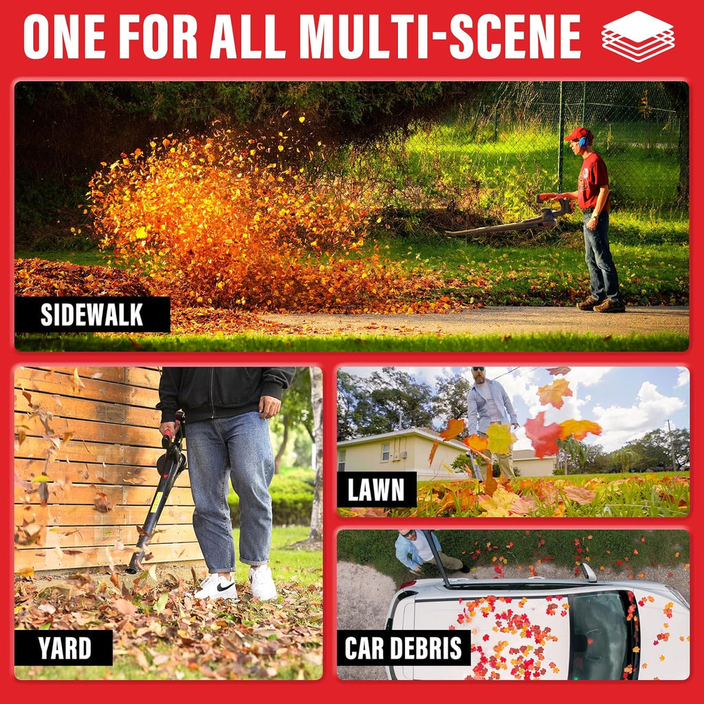 MZK Cordless Leaf Blower,20V Battery Powered Leaf Blower for Lawn Care, Electric Lightweight Mini Hand Blower(Battery & Charger Included) for Blowing Leaves, Patio Cleaning, Lawn Care and Dust