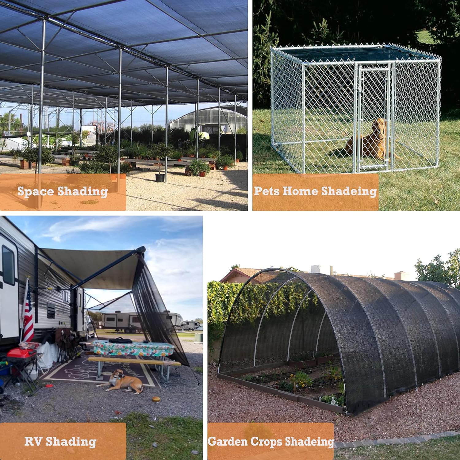 Garden expert 50% Black Shade Cloth 10x20FT Taped Edge with Grommets Sun Net Mesh for Garden Patio Backyard UV-Resistant