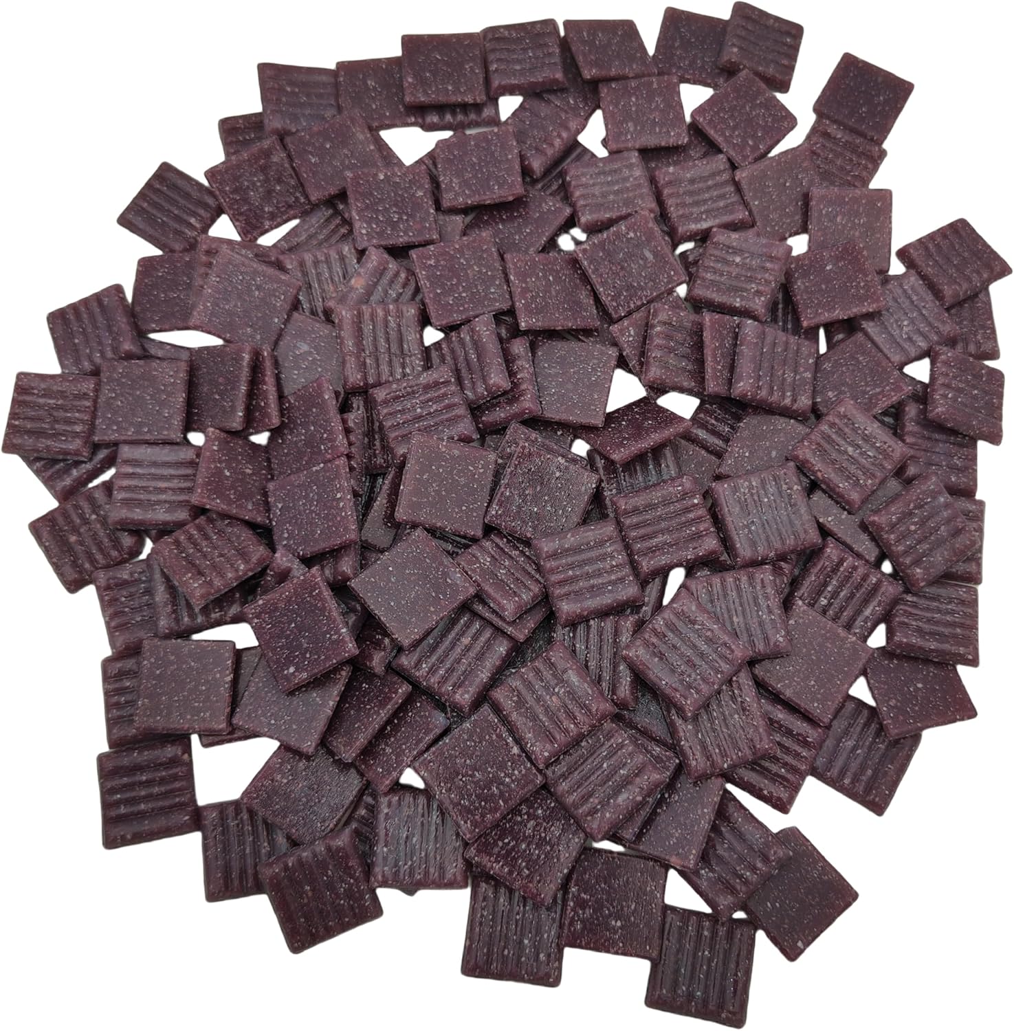 3/4 inch Quartz Glass Mosaic Tiles for Crafts, 1.1 LB, Square Mosaic Pieces for DIY Picture, Home Mosaic Decoration (Purple)