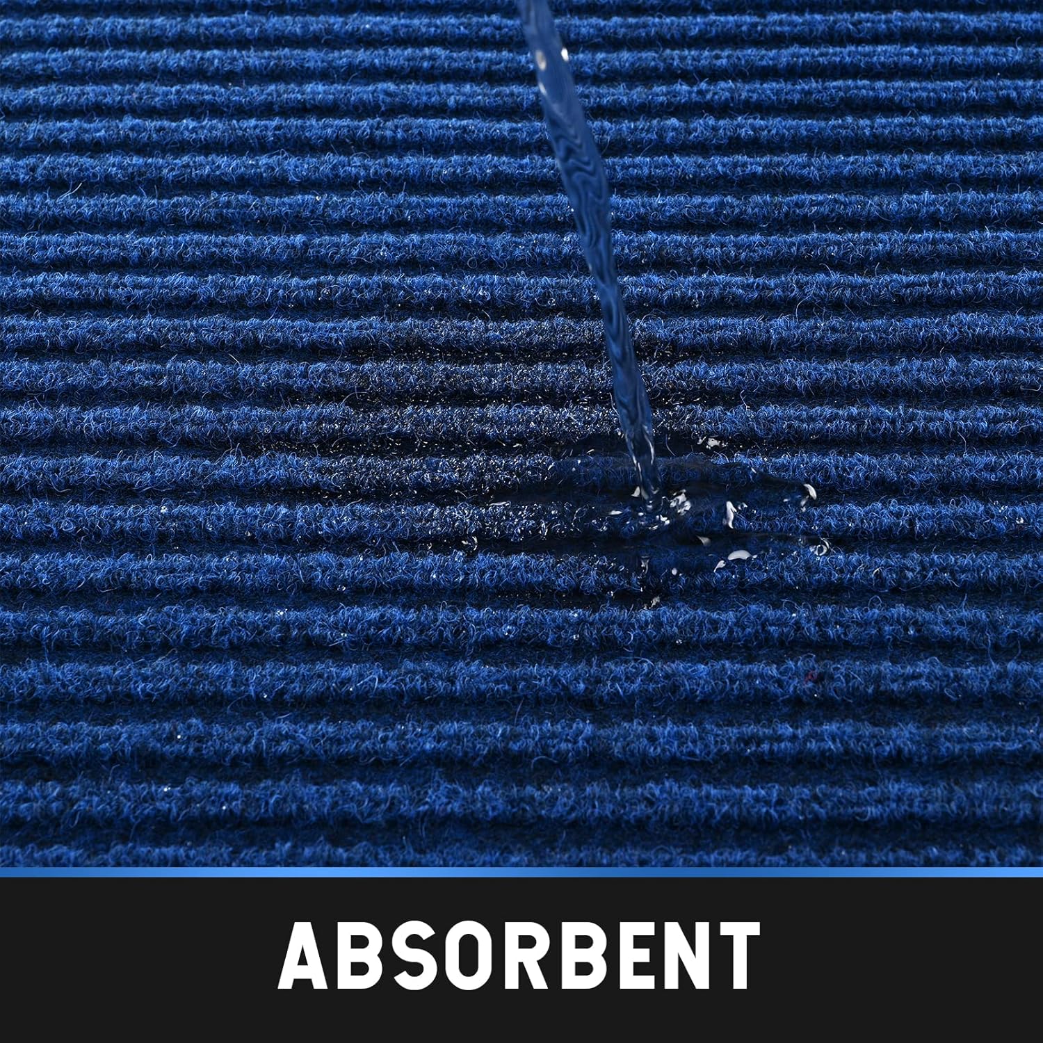 Profile Rubber Door Mat, 72x48inch, Heavy Duty, Entrance Doormat, Indoor and Outdoor, Waterproof, Easy Clean Shoe Scraper, Home Rug Welcome Mats for Entryway, Patio, Porch(Blue)