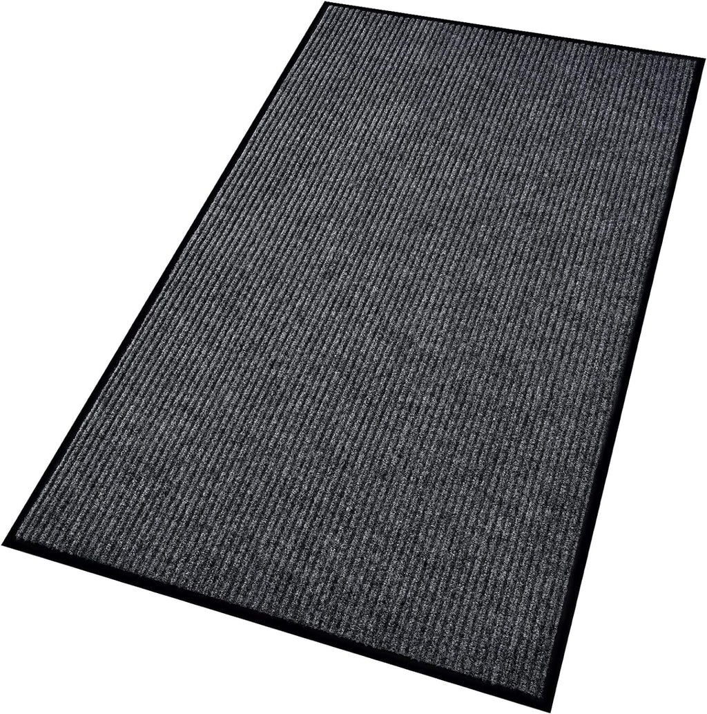 Profile Rubber Door Mat, 72x48inch, Heavy Duty, Entrance Doormat, Indoor and Outdoor, Waterproof, Easy Clean Shoe Scraper, Home Rug Welcome Mats for Entryway, Patio, Porch(Grey)