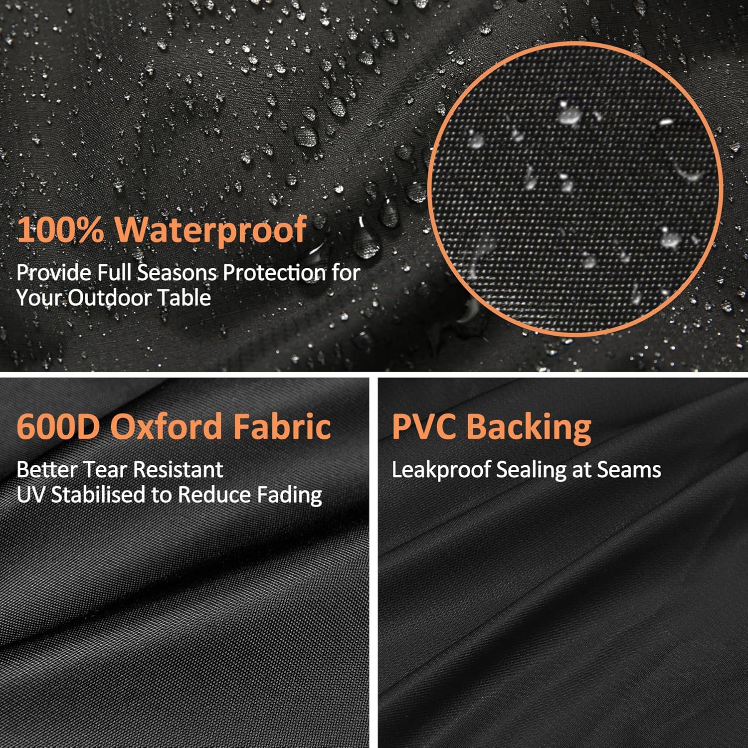 Fire Pit Cover, 32" x 32" x 16" Square Gas Fire Pit Cover, Waterproof 600D Heavy Duty Square Patio FirePit TableCover, Full Coverage Dustproof Anti UV Outdoor FirePitCover