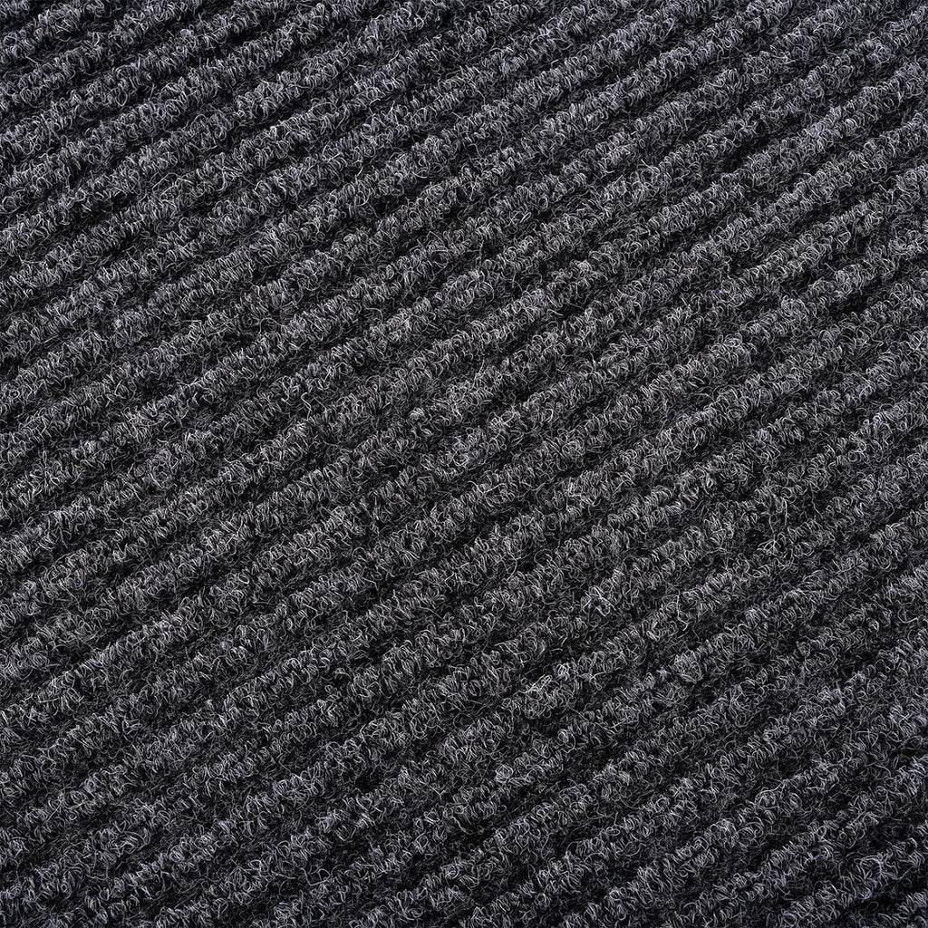 fani Heavy Duty Large Outdoor Indoor Entrance Black Doormat Waterproof Low Profile Entrance Rug Front Door Mat Patio Anti-Skid Rubber Back, 48x96 inch (Gray)