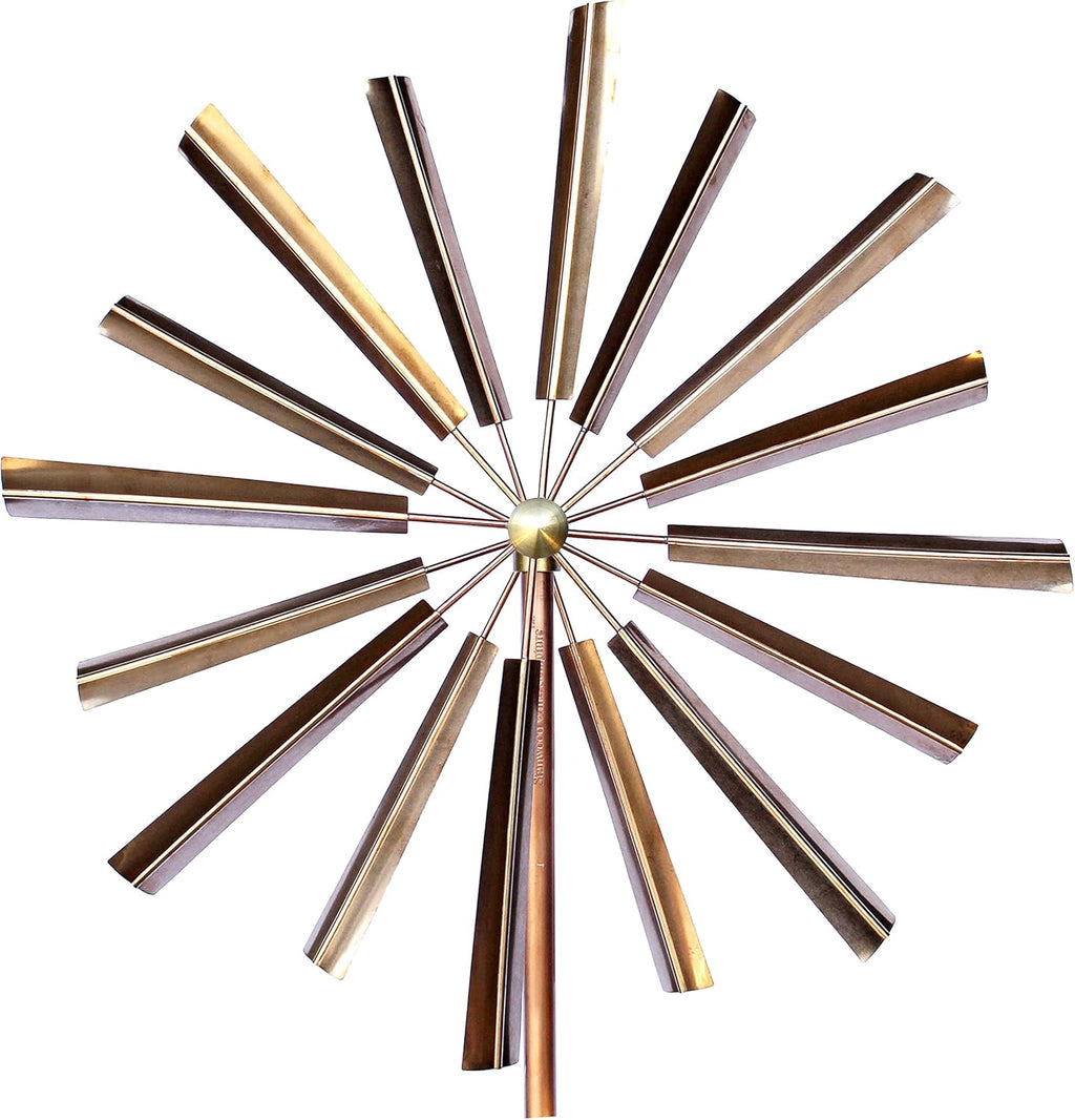 Stanwood Wind Sculpture: Kinetic Copper Dual Spinner - Double Windmill Spinner