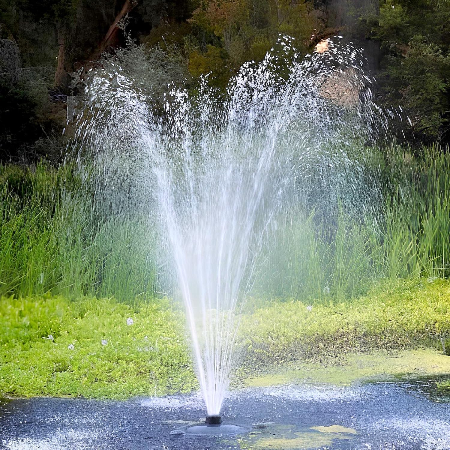 Custom Pro FT 14000 Floating Pond Fountain and Aerator | Complete Kit with 14,000 GPH Pump, 150 Foot Power Cord, 3 Spray Styles and More | 100% US-Based Customer Service and Warranty Support!